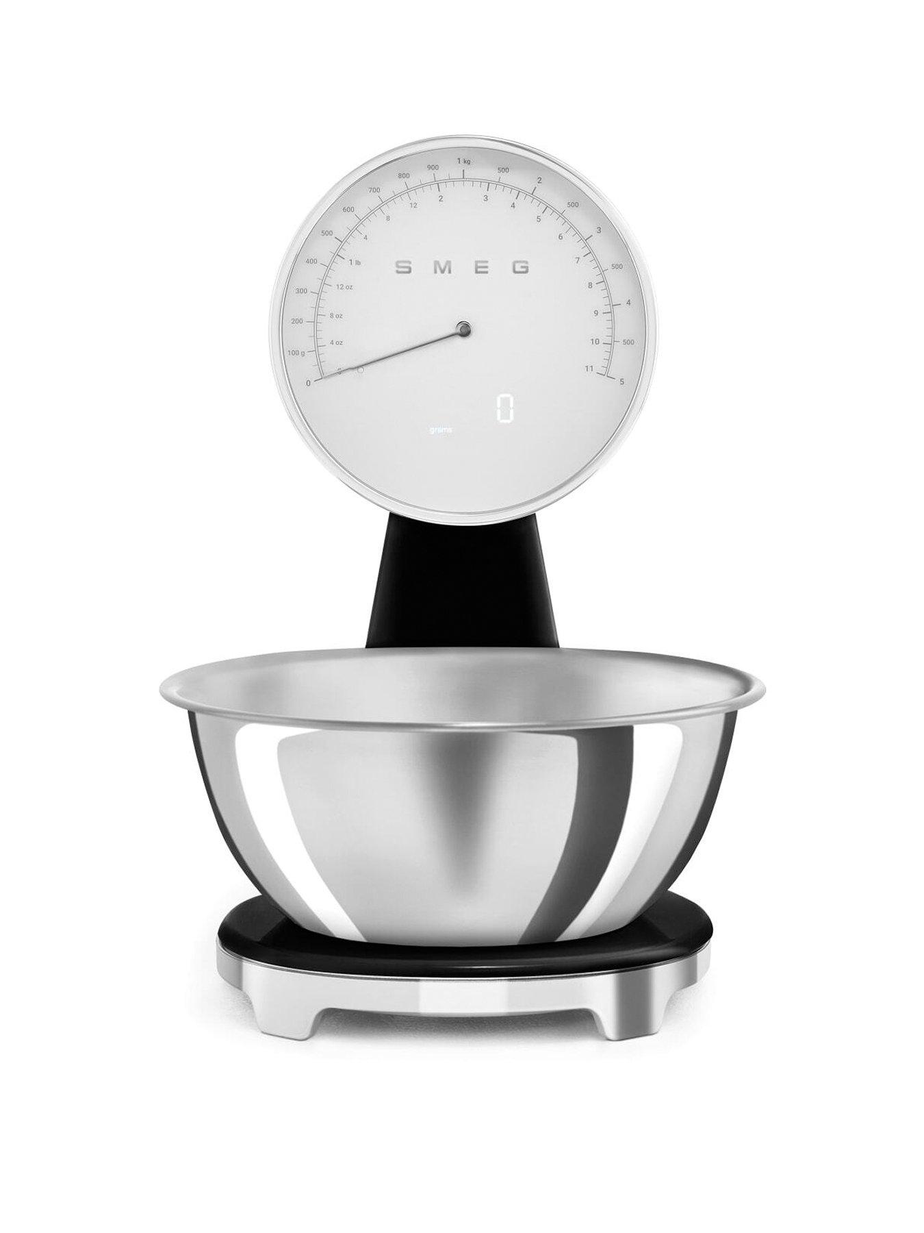 Image 2 of 6 of Smeg 50's Style Analogue &amp; Digital Scales with Removeable Bowl, Black