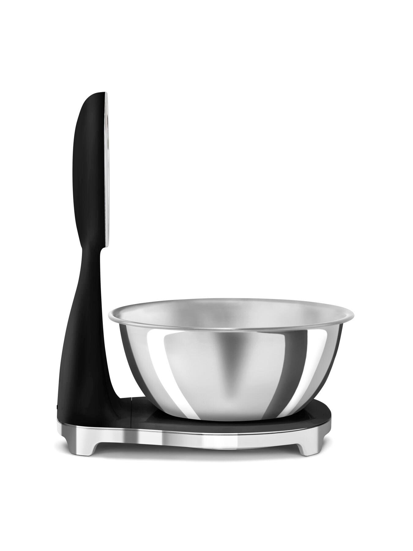 Image 3 of 6 of Smeg 50's Style Analogue &amp; Digital Scales with Removeable Bowl, Black