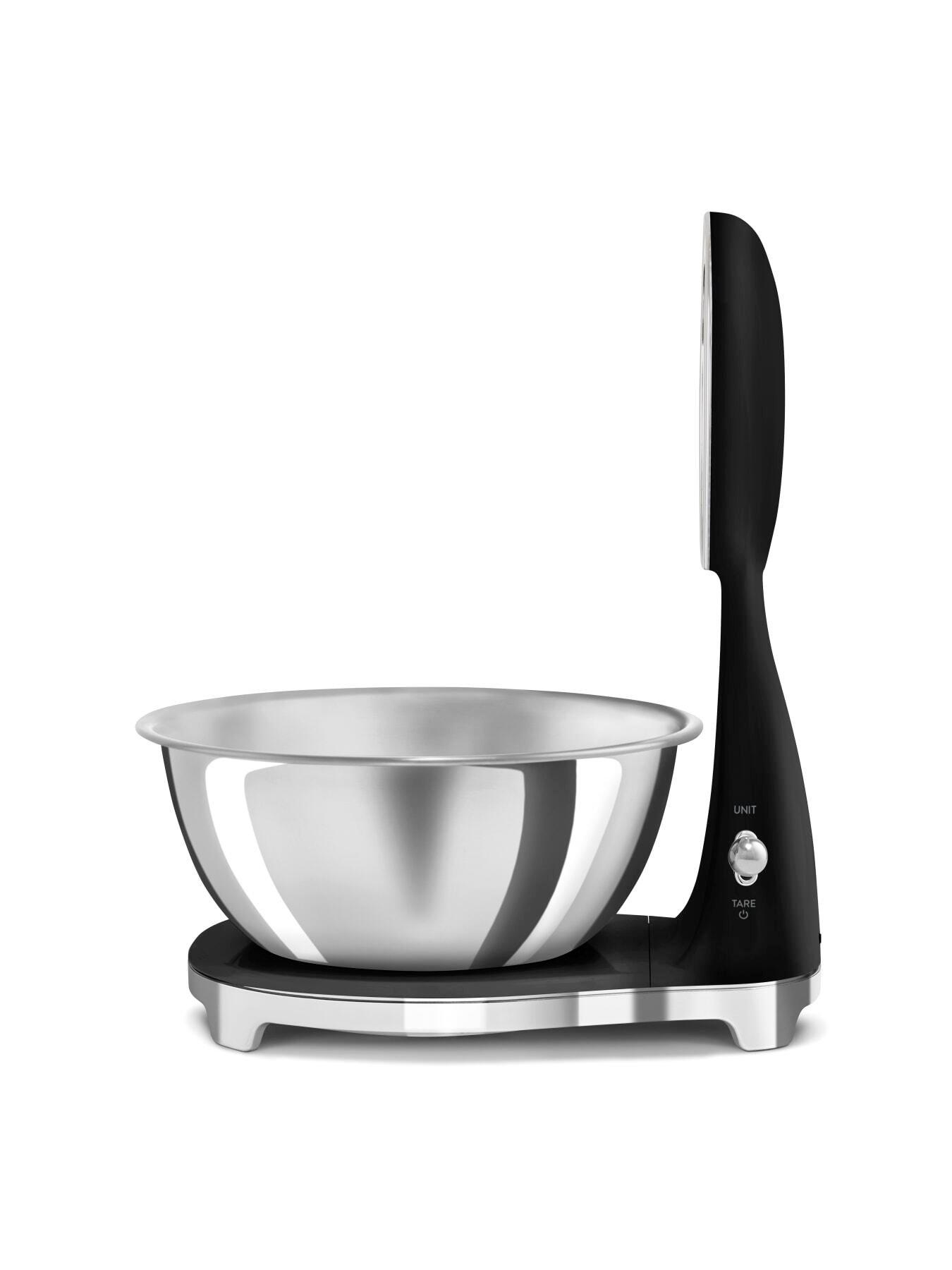 Image 4 of 6 of Smeg 50's Style Analogue &amp; Digital Scales with Removeable Bowl, Black