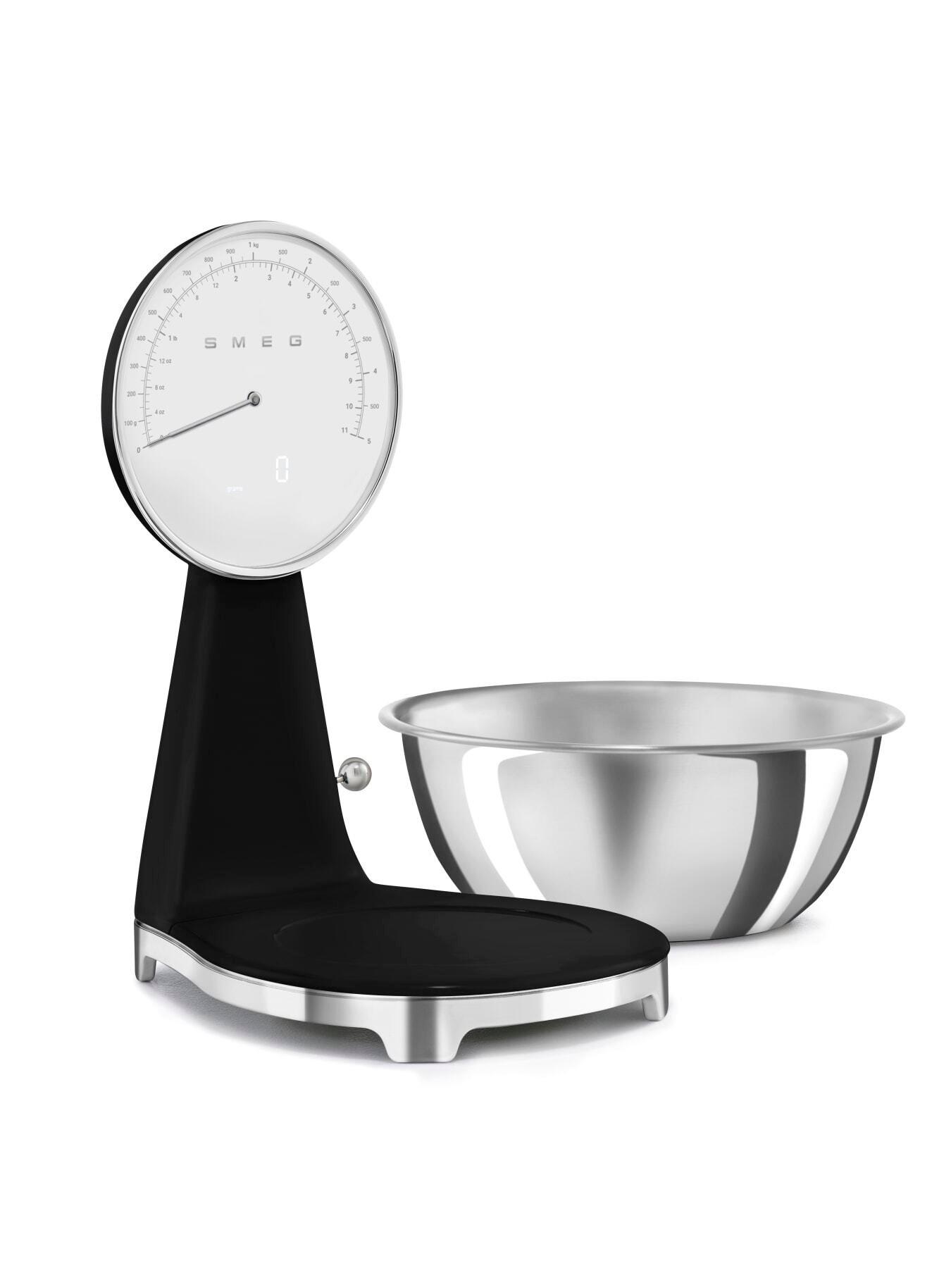 Image 6 of 6 of Smeg 50's Style Analogue &amp; Digital Scales with Removeable Bowl, Black