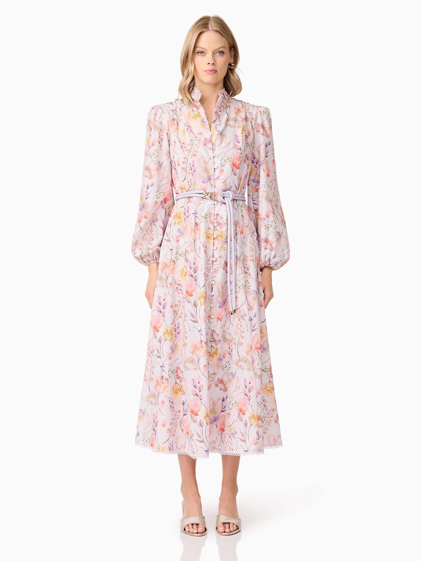 Elliatt Ines Midi Shirtdress - Purple