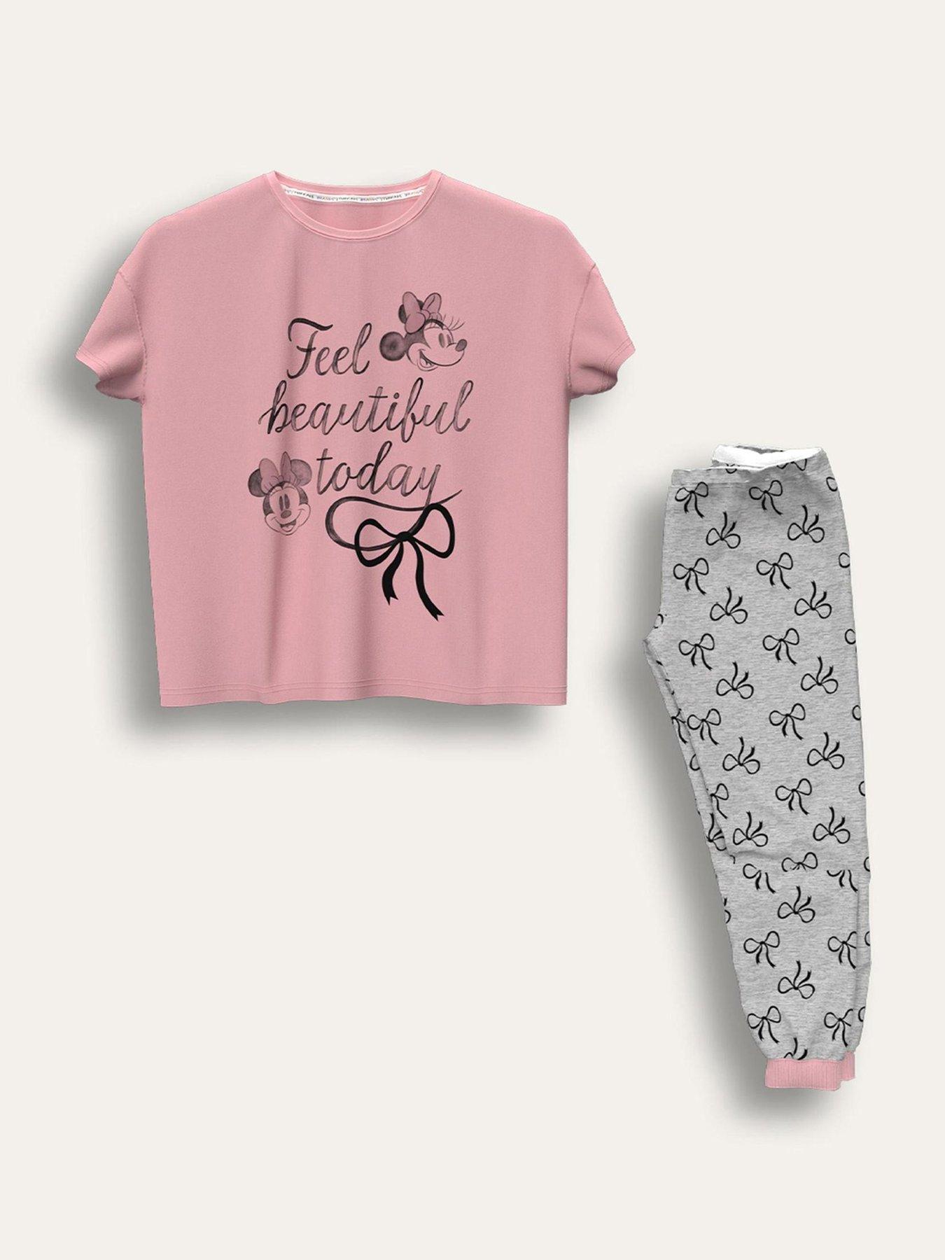 Brand Threads Ladies Minnie Mouse Pyjama Set - Multi