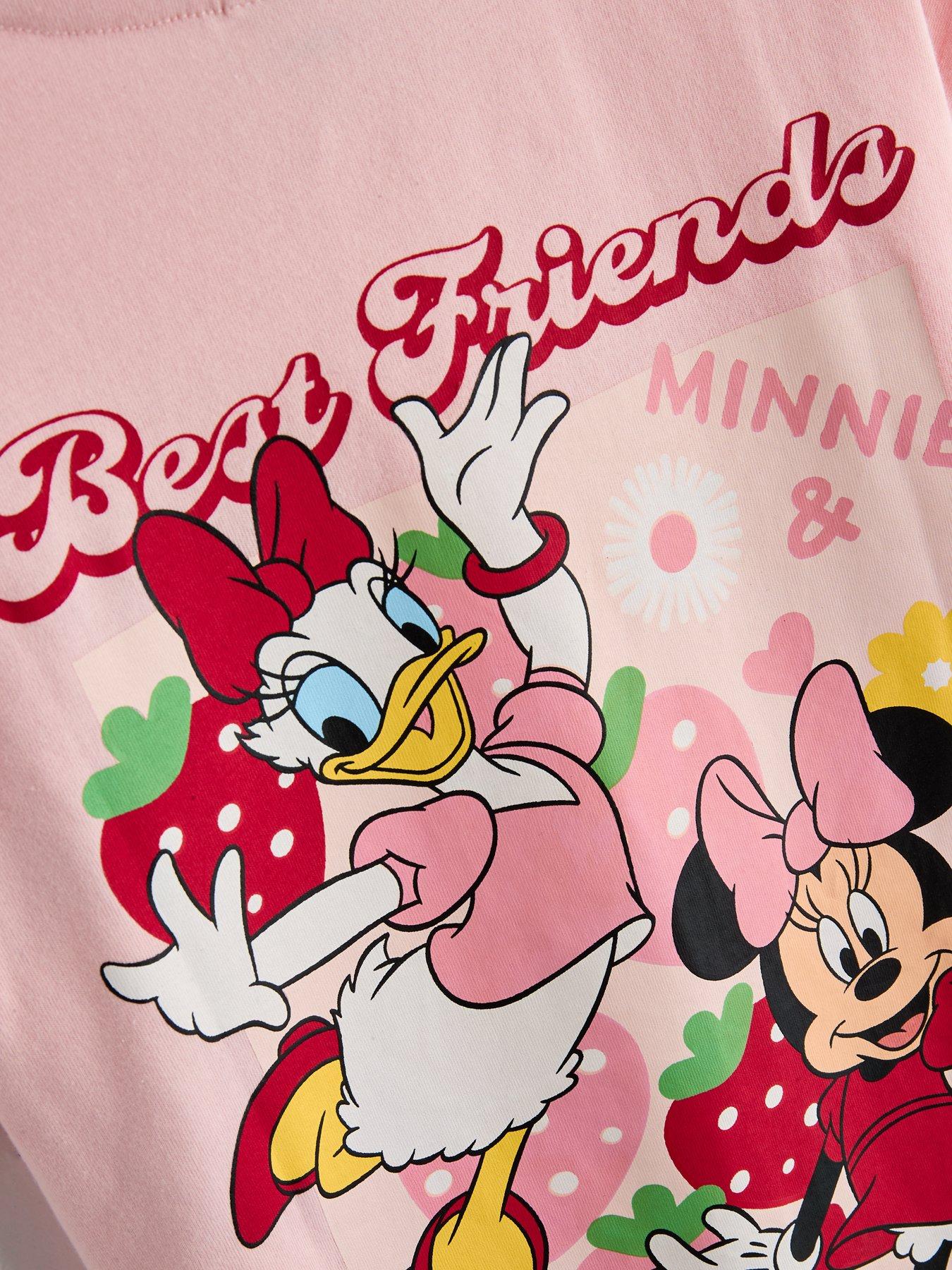 Image 3 of 5 of The Very Collection Minnie Strawberry T-Shirt &amp; Cycling Short Set - Pink
