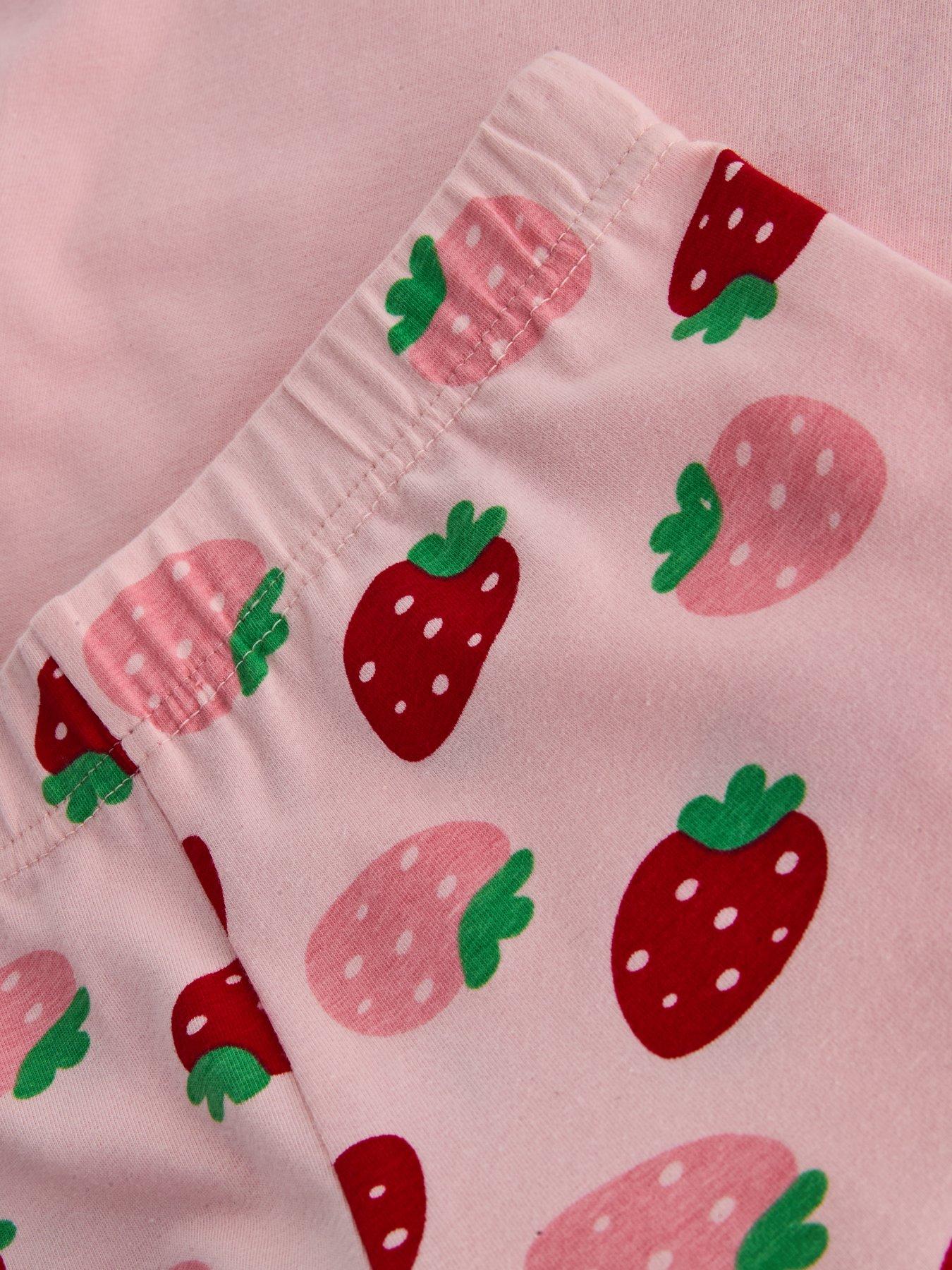 Image 5 of 5 of The Very Collection Minnie Strawberry T-Shirt &amp; Cycling Short Set - Pink