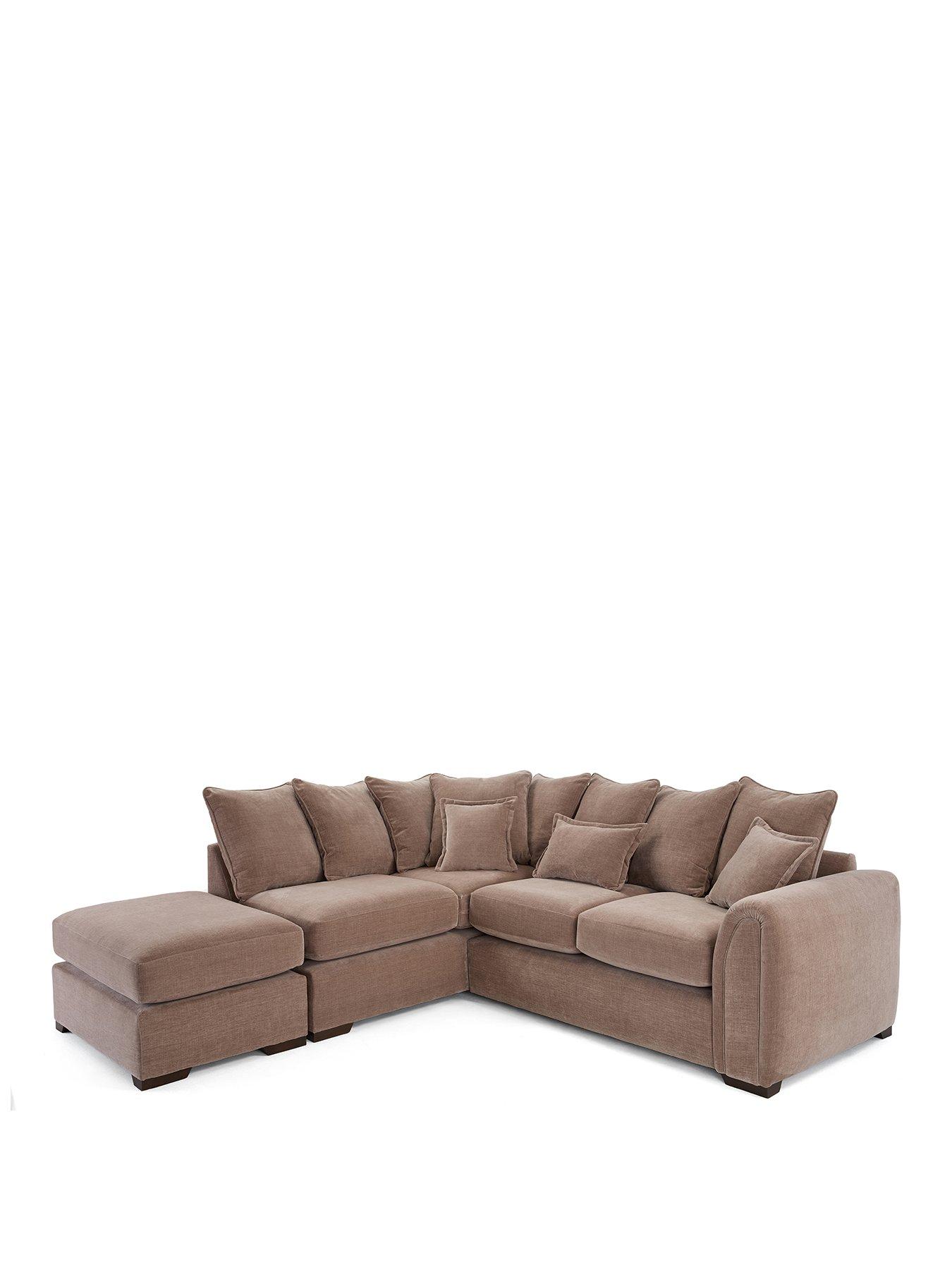 Image 2 of 7 of The Very Collection Carmen Left Hand Scatter Back Corner Chaise With Footstool - FSC&reg; Certified&nbsp;- Made to Order in the UK