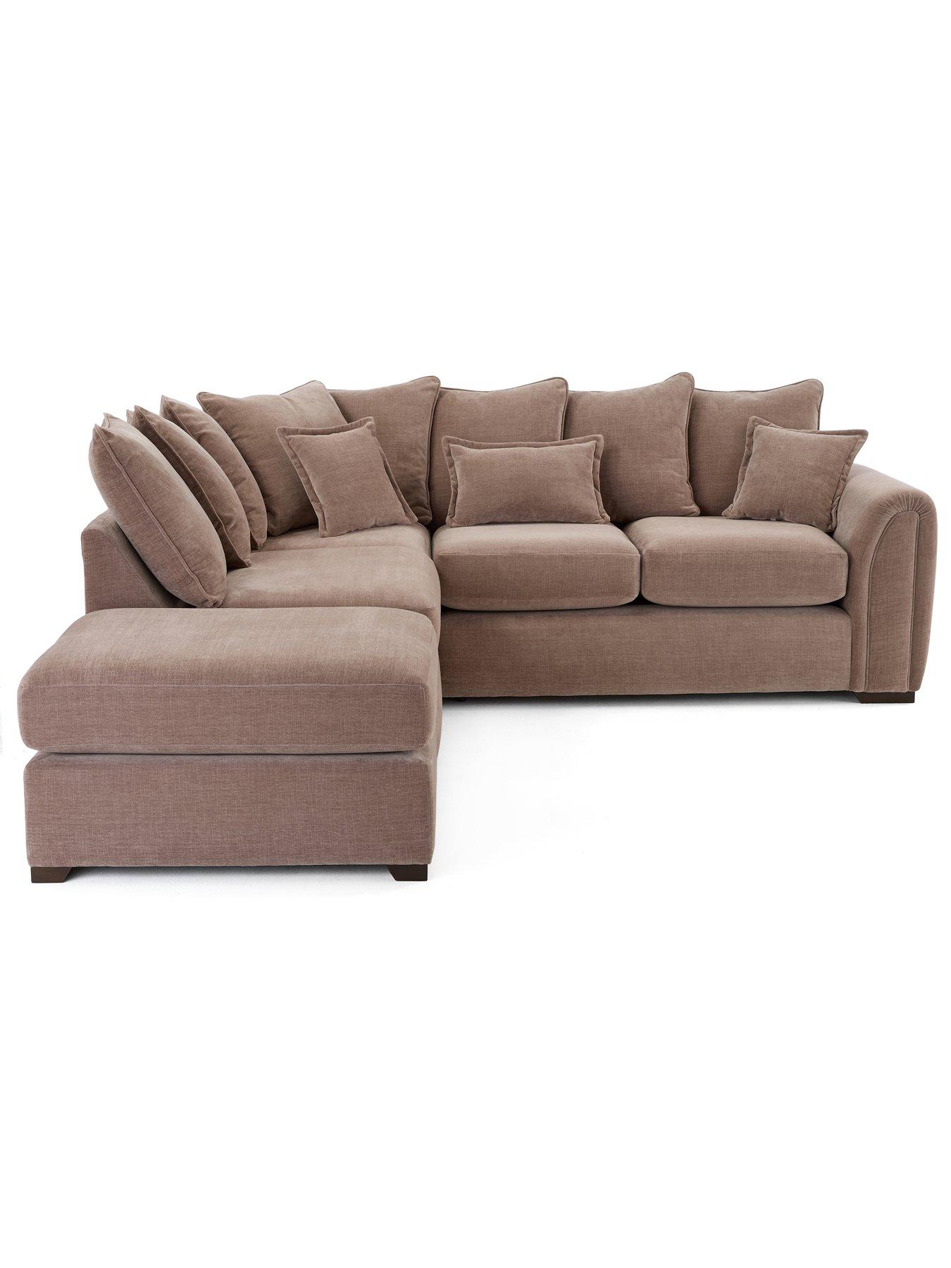 Image 3 of 7 of The Very Collection Carmen Left Hand Scatter Back Corner Chaise With Footstool - FSC&reg; Certified&nbsp;- Made to Order in the UK