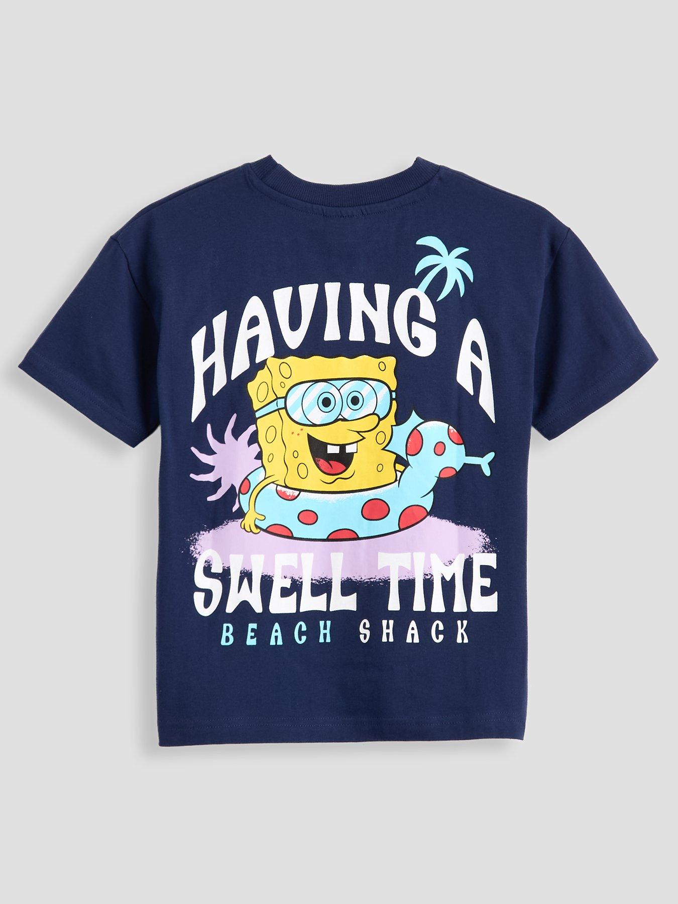 The Very Collection Spongebob Back Print T-Shirt - Navy