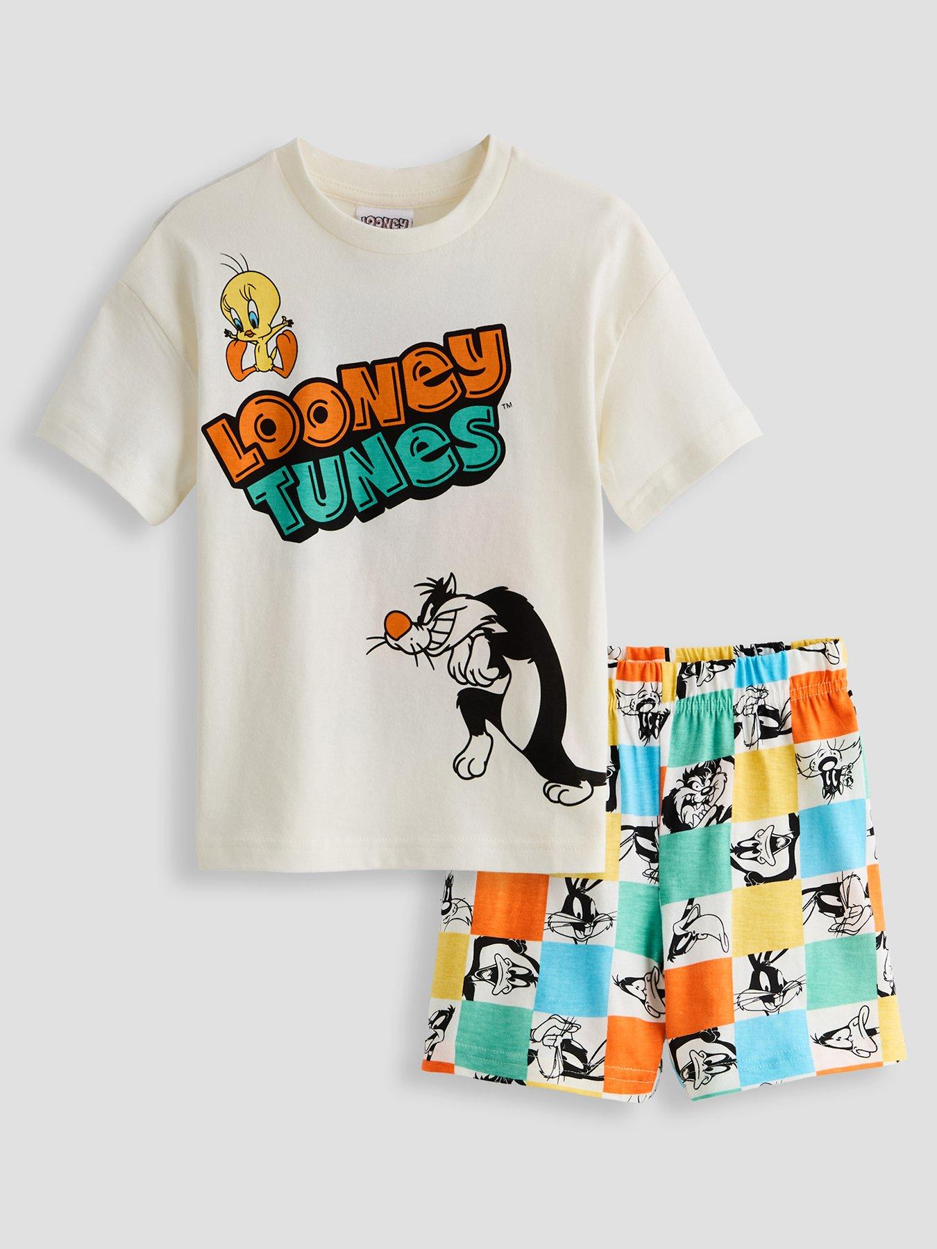 Image 2 of 4 of The Very Collection Looney Tunes Back Print Shortie Pyjama Set - Multi
