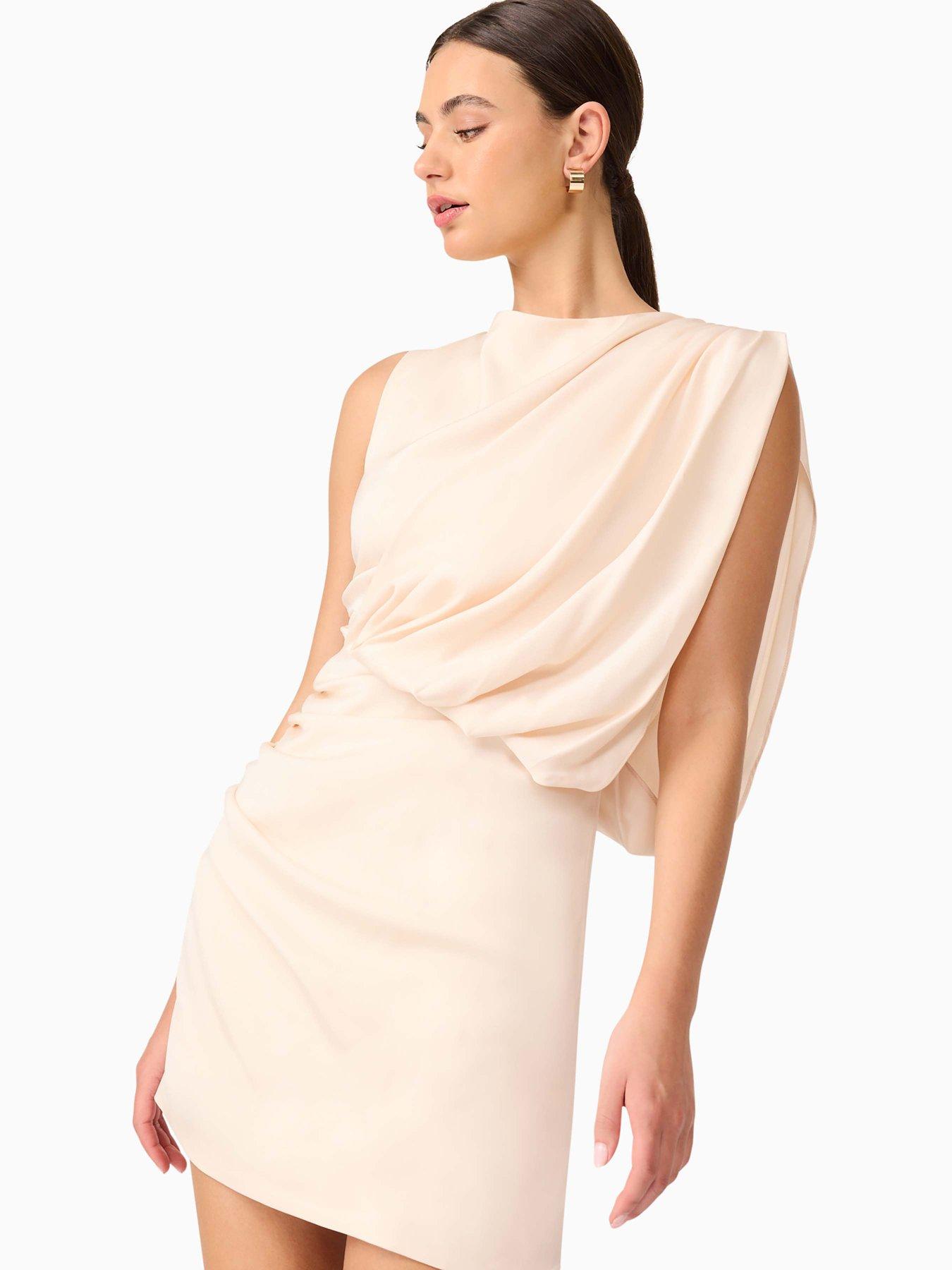 Elliatt Brigid Asymmetrical Mini Dress - Cream | Very