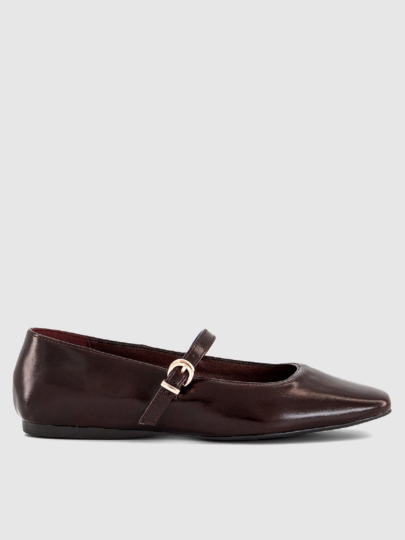 OFFICE Flourish Mary Jane Ballerina - Chocolate