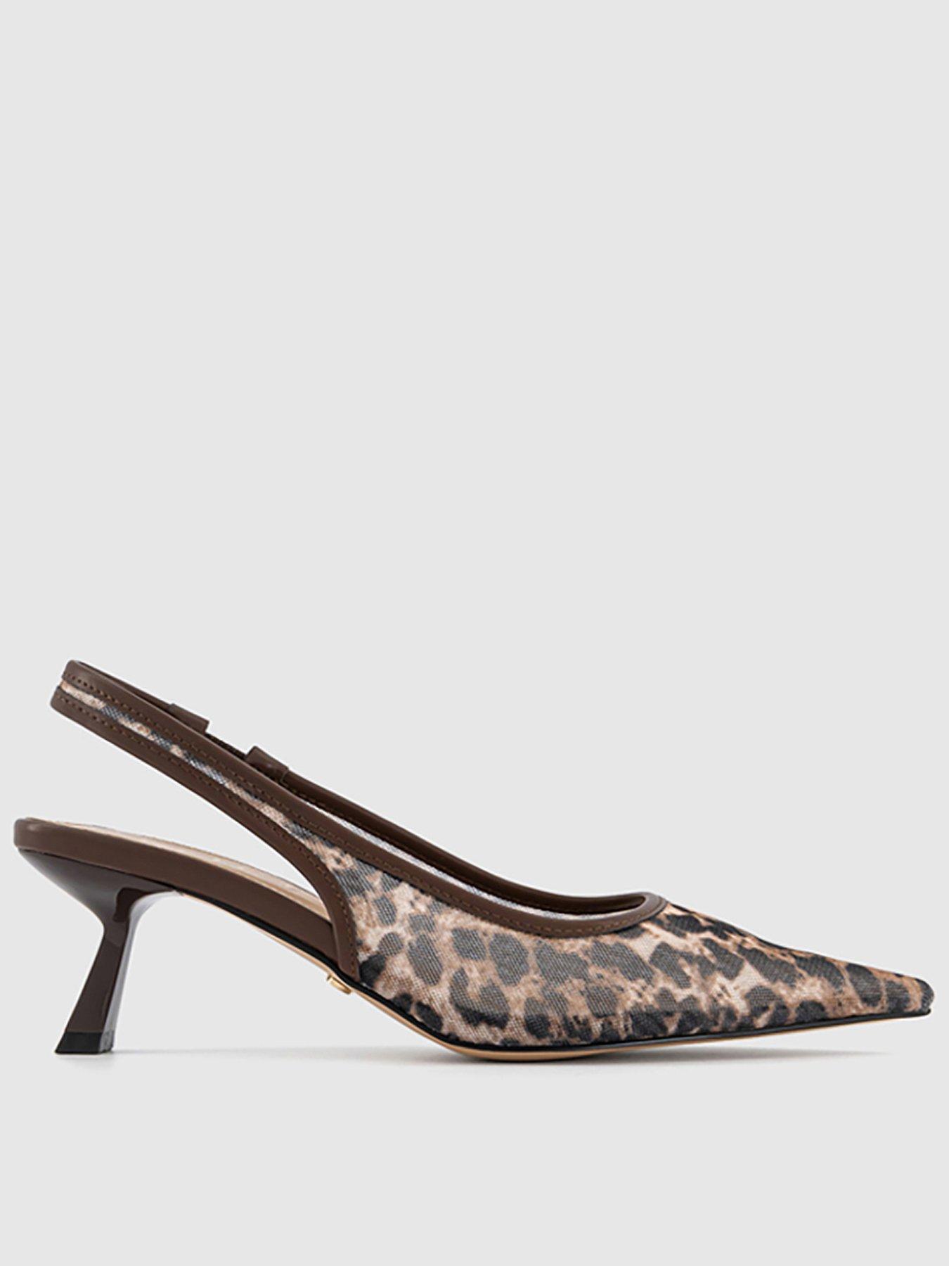 Image 1 of 5 of OFFICE Million Mesh Slingback - Leopard