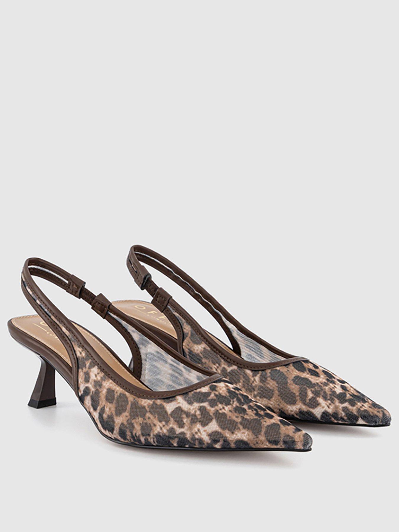 Image 2 of 5 of OFFICE Million Mesh Slingback - Leopard