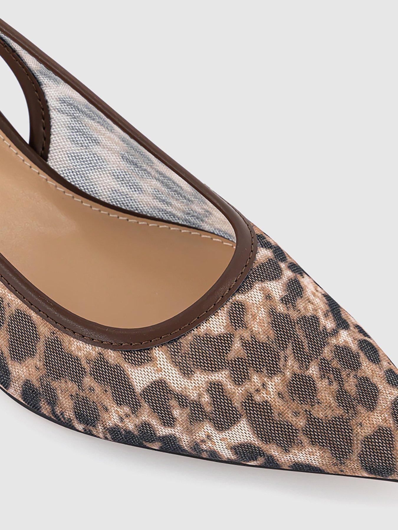 Image 5 of 5 of OFFICE Million Mesh Slingback - Leopard