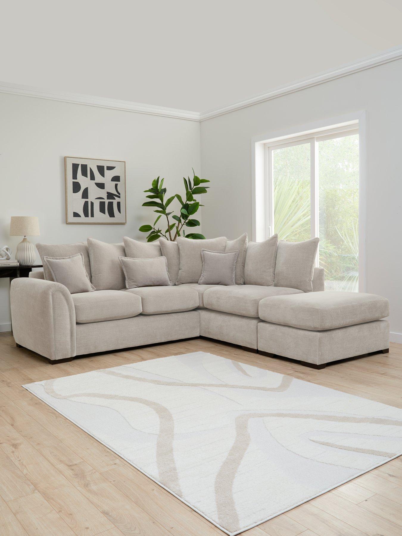 The Very Collection Carmen Right Hand Scatter Back Corner Chaise with Footstool - FSC® Certified - Made to Order in the UK