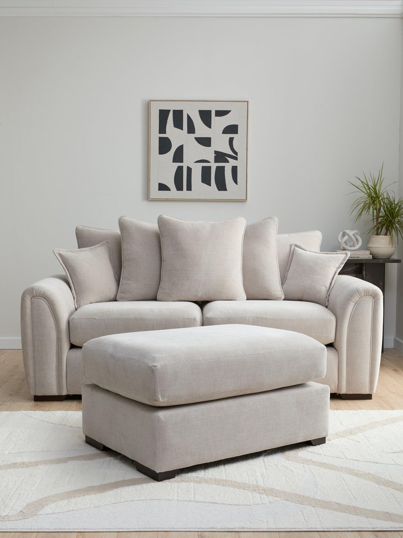 The Very Collection Carmen 3 Seater Scatter Back Sofa + Footstool - FSC® Certified