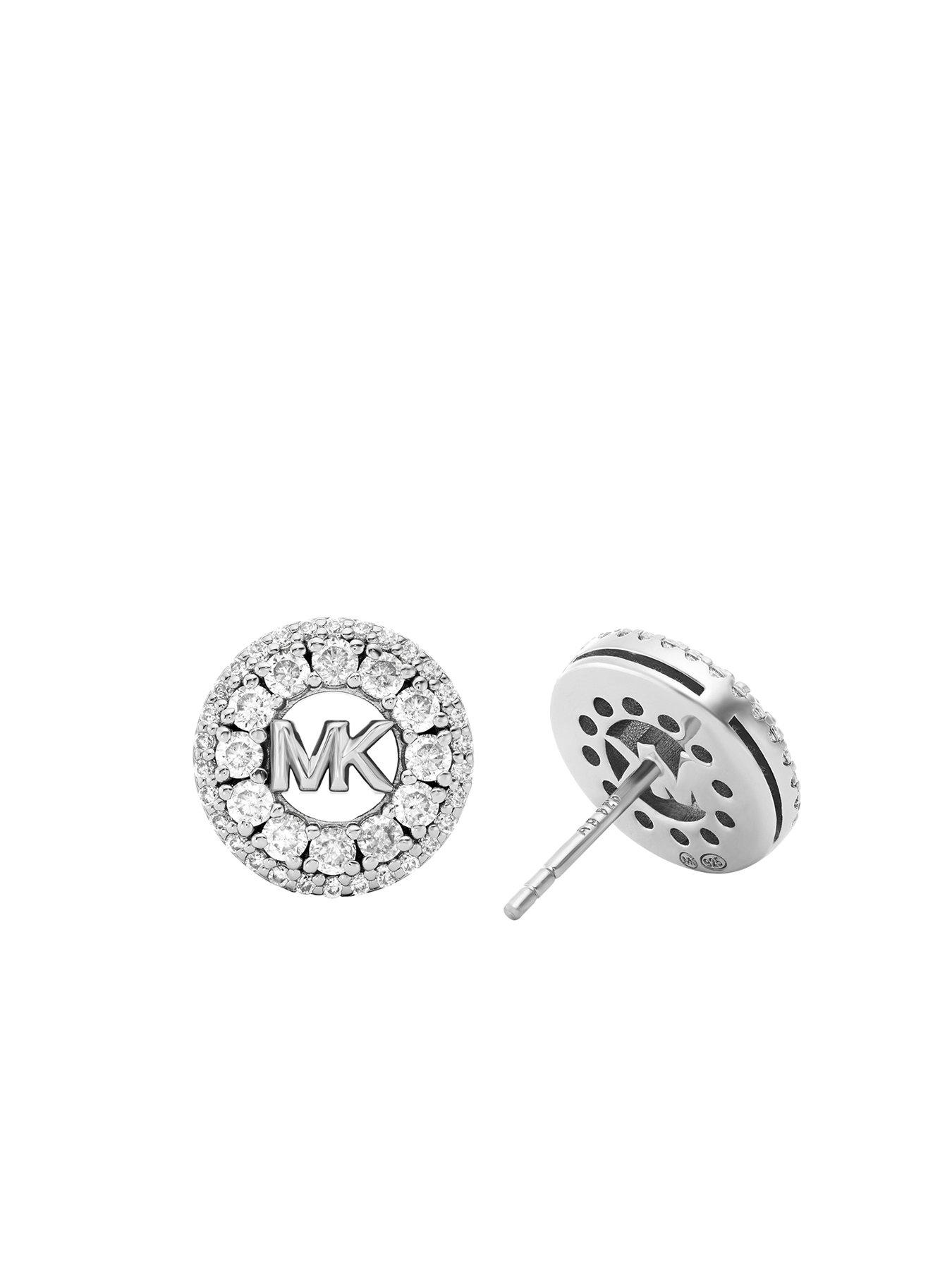 Kors Pave Michael Kors Silver Earrings Uk Michael Kors Silver Tone