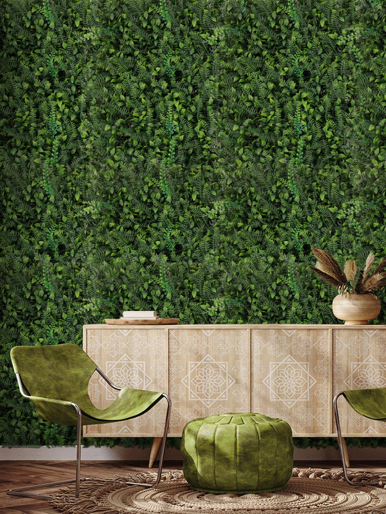 Living and Home Artificial Plant Hedge Green Grass Wall Panel Backdrop Decor for Indoor or Outdoor Decoration 400 x 600 mm