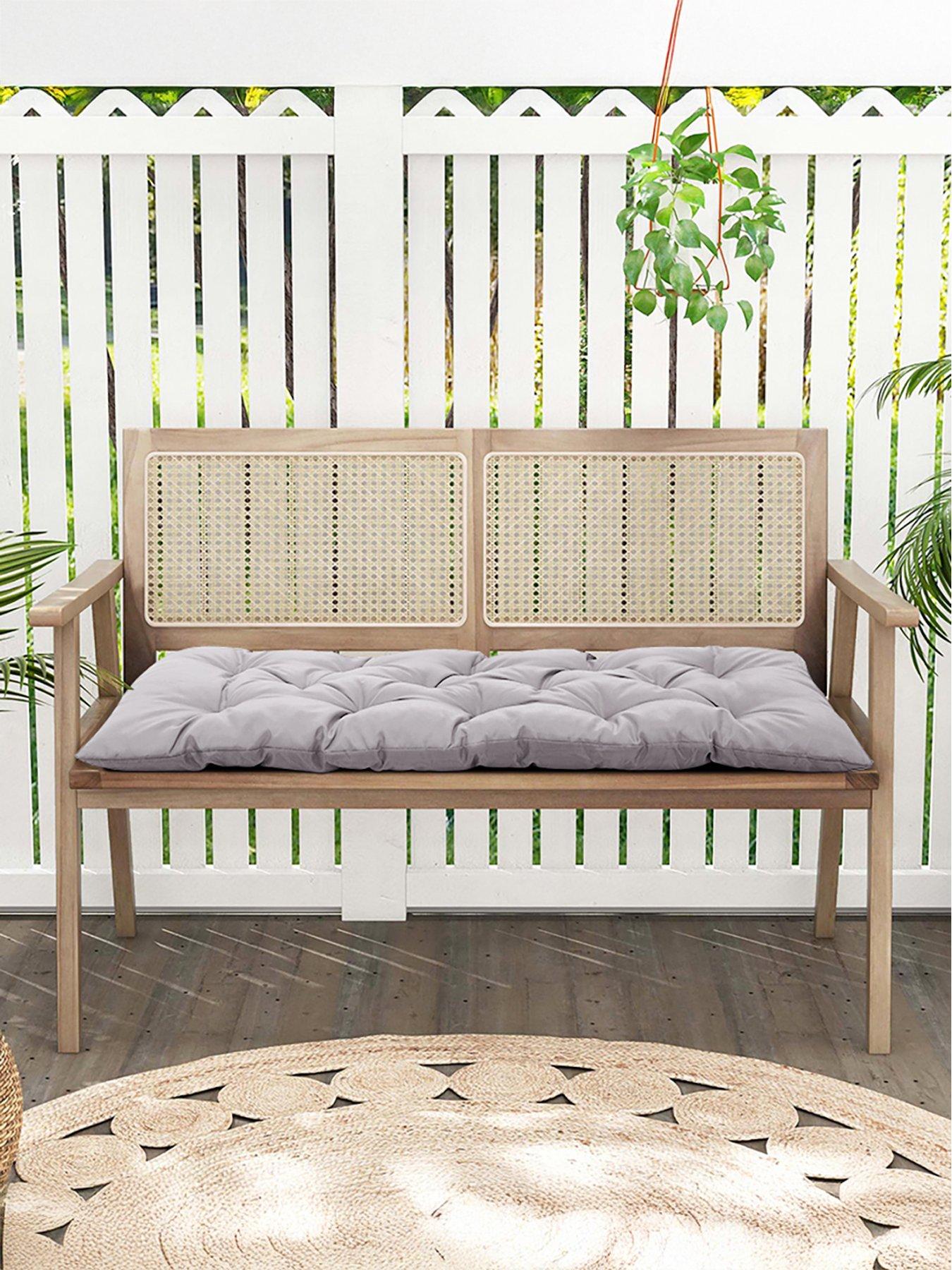 Living and Home Garden Seat Pad Light Grey L 120cm x W 50cm