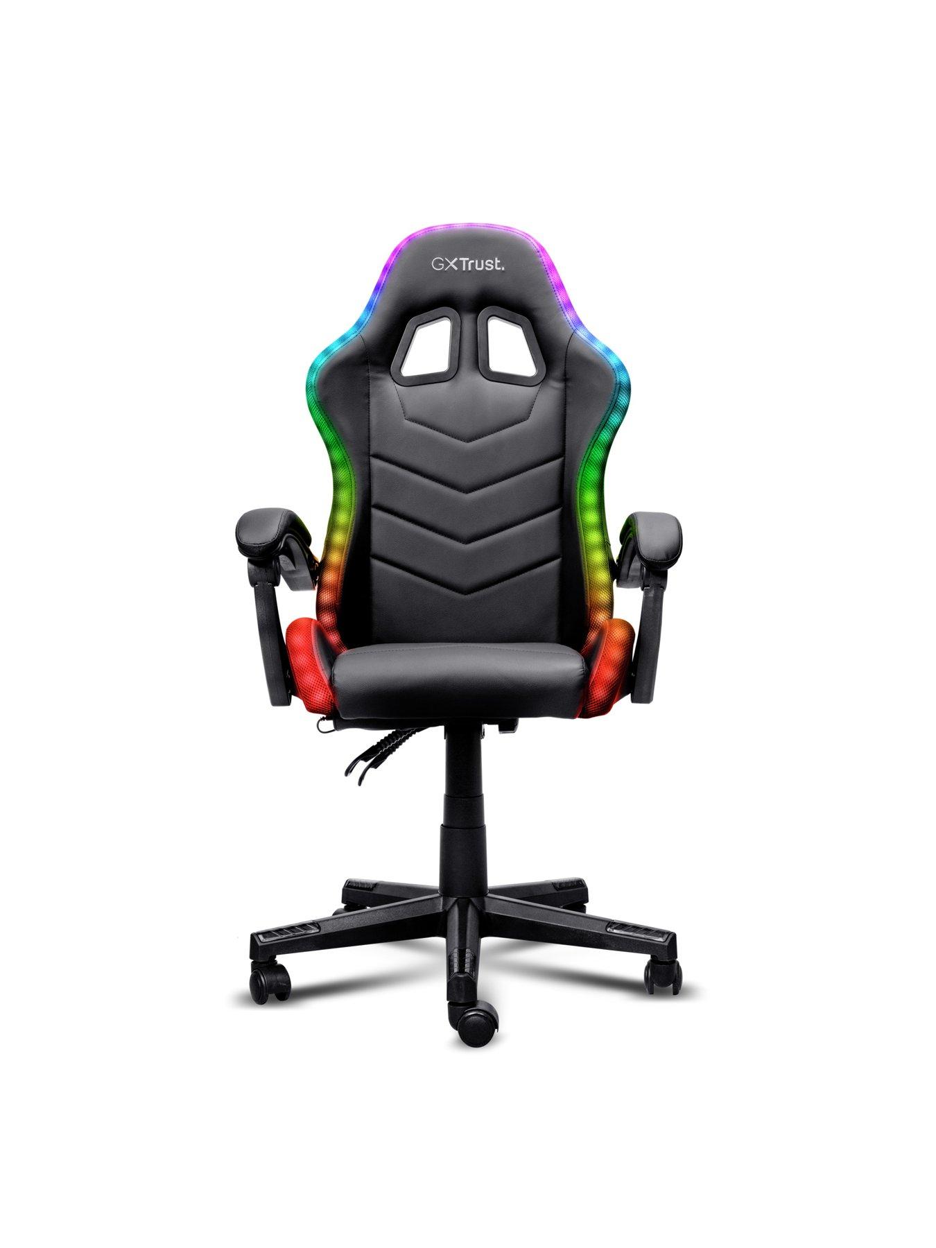 Image 2 of 8 of Trust GXT 704 Roniq Comfortable, Adjustable Gaming Chair with RGB lighting - Black