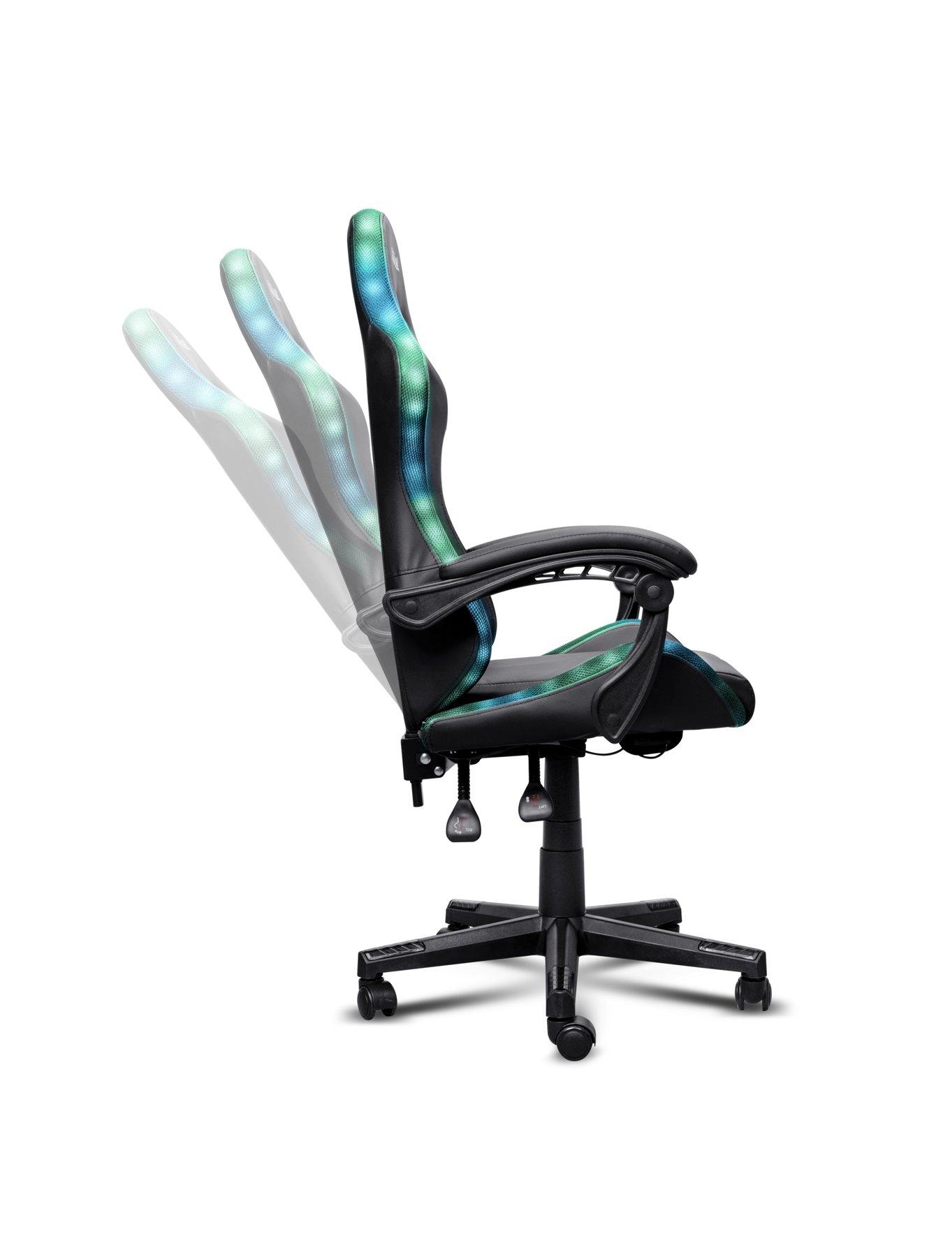 Image 3 of 8 of Trust GXT 704 Roniq Comfortable, Adjustable Gaming Chair with RGB lighting - Black