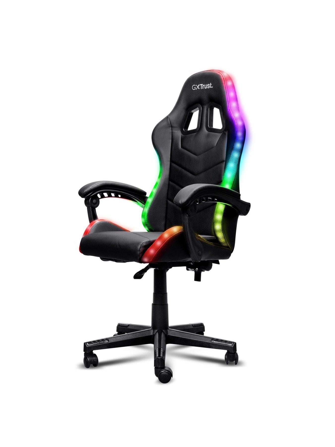 Image 4 of 8 of Trust GXT 704 Roniq Comfortable, Adjustable Gaming Chair with RGB lighting - Black