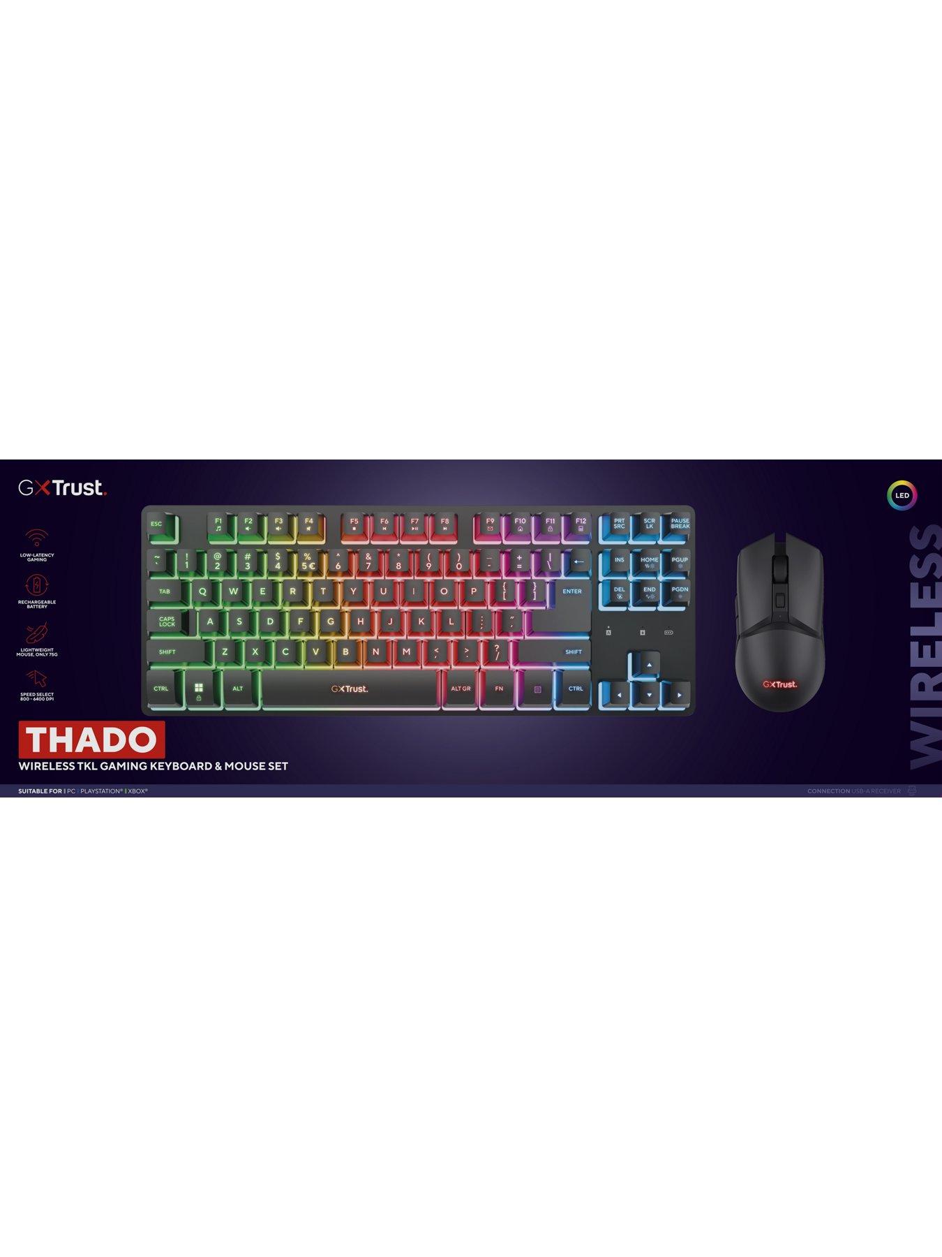 Image 6 of 6 of Trust GXT 832 Thado Wireless TKL Keyboard & Mouse Gaming Combo with RGB Illumination for PC/ Laptop