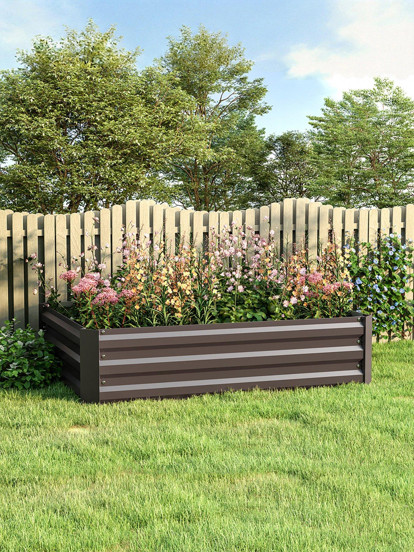 Image 1 of 7 of Living and Home Rectangular Raised Garden Bed W 120 cm x D 90 cm