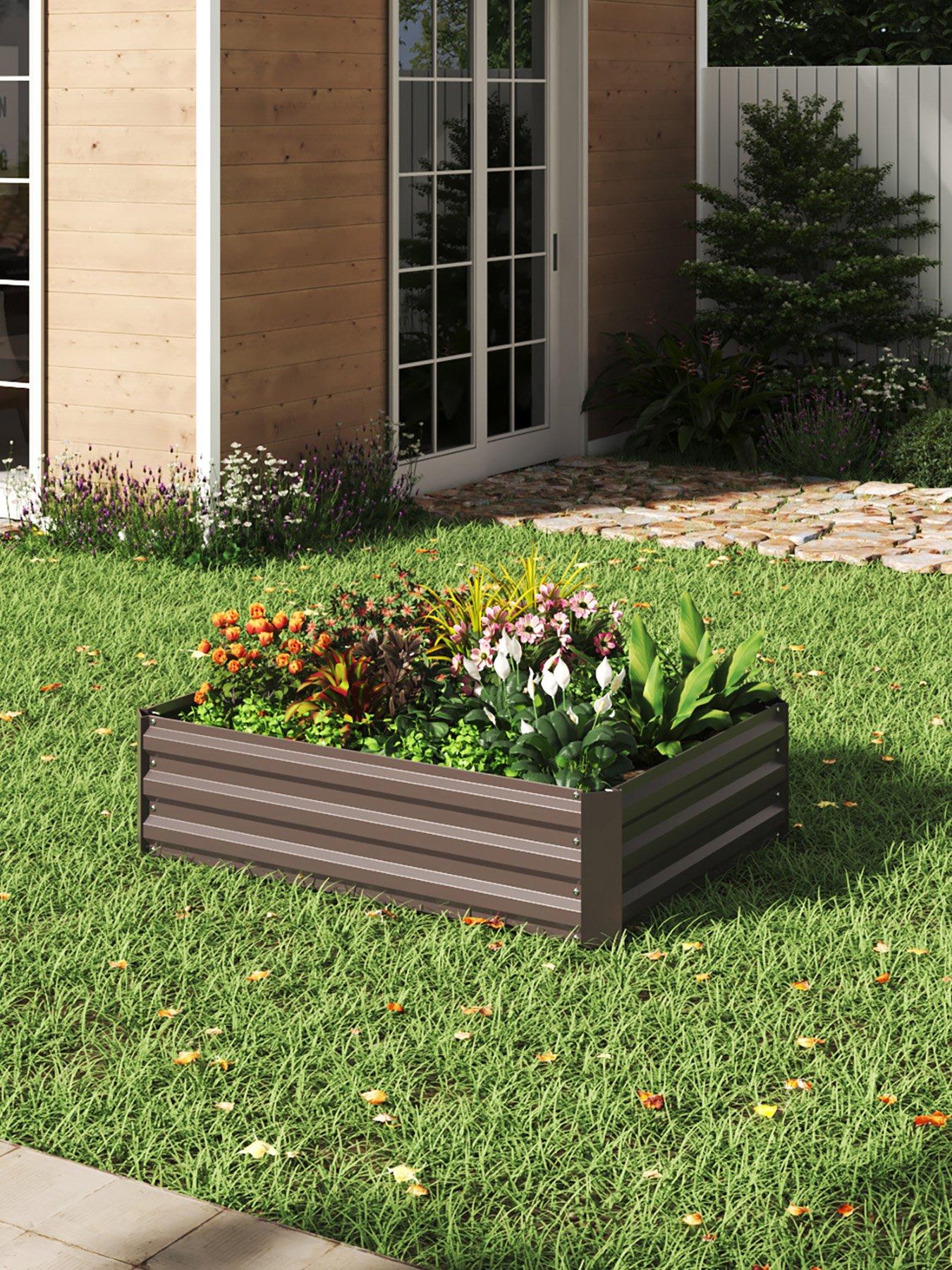 Image 4 of 7 of Living and Home Rectangular Raised Garden Bed W 120 cm x D 90 cm