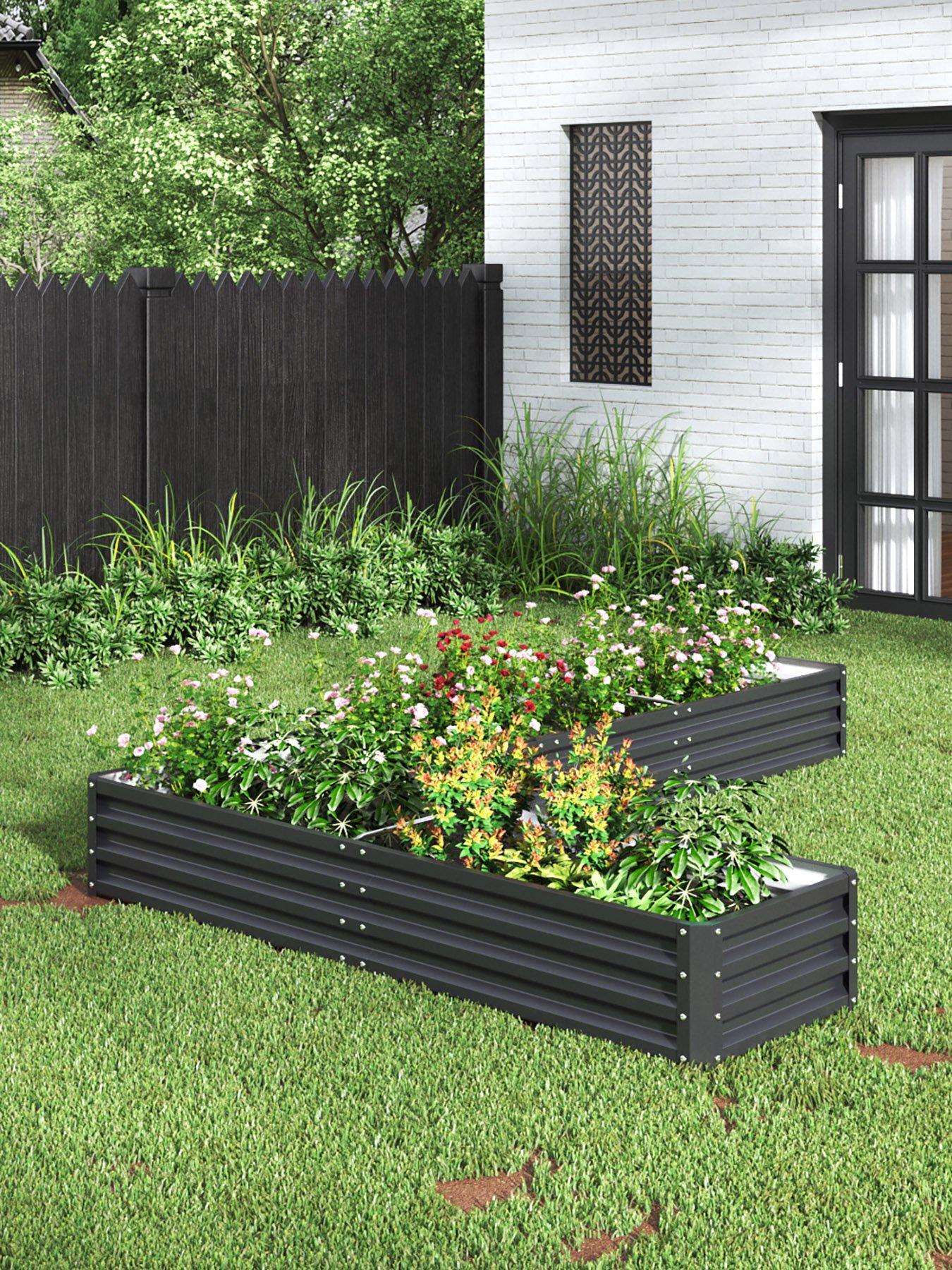 Image 4 of 6 of Living and Home L Shaped Raised Garden Bed L 207 cm x W 277 cm