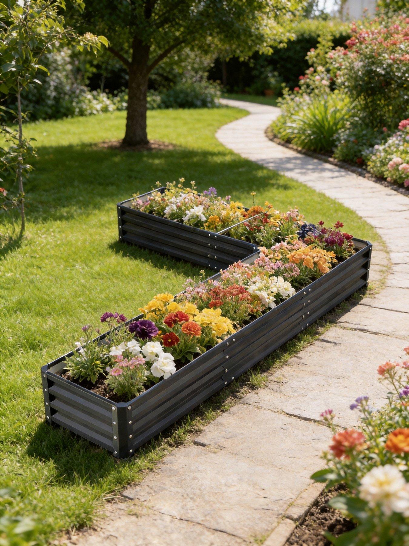 Image 5 of 6 of Living and Home L Shaped Raised Garden Bed L 207 cm x W 277 cm