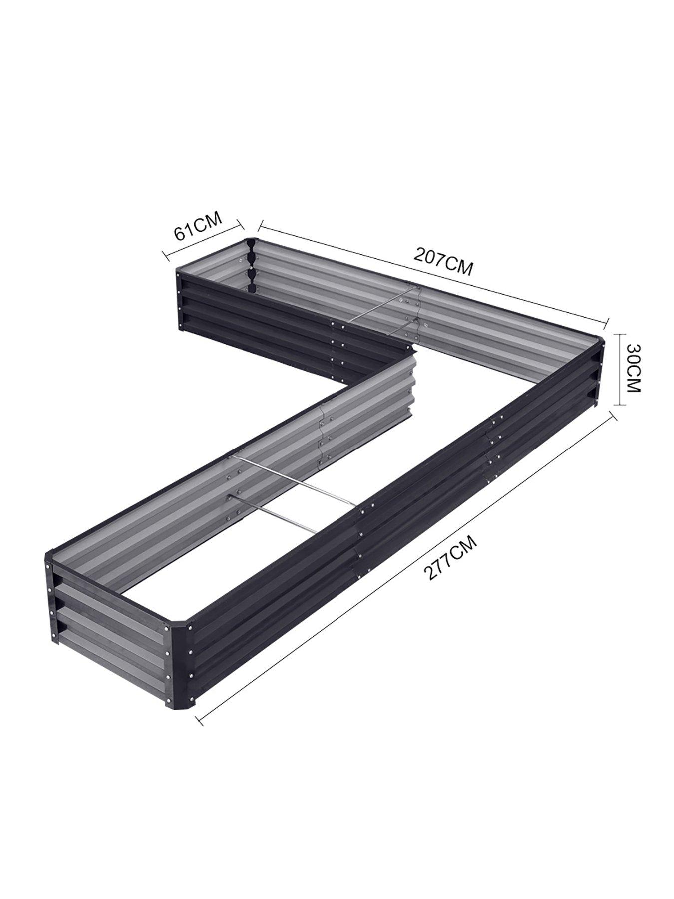 Image 6 of 6 of Living and Home L Shaped Raised Garden Bed L 207 cm x W 277 cm