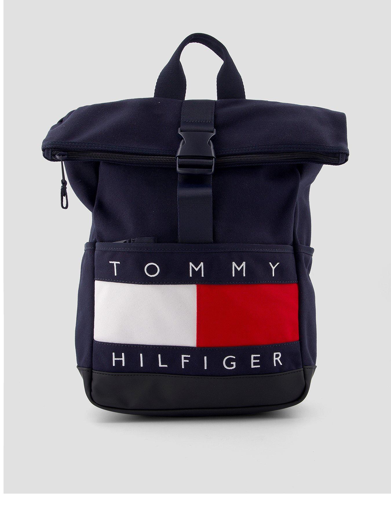 Image 1 of 3 of Tommy Hilfiger Kids Heritage Flag Roll-Top Backpack - Navy