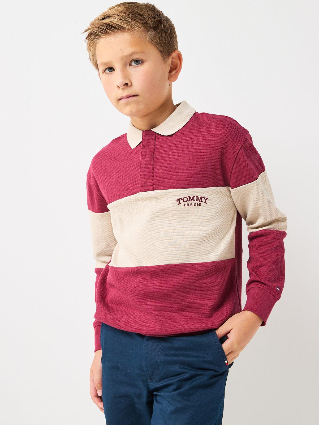 Tommy Hilfiger Boys Colourblock Long Sleeve Polo Shirt