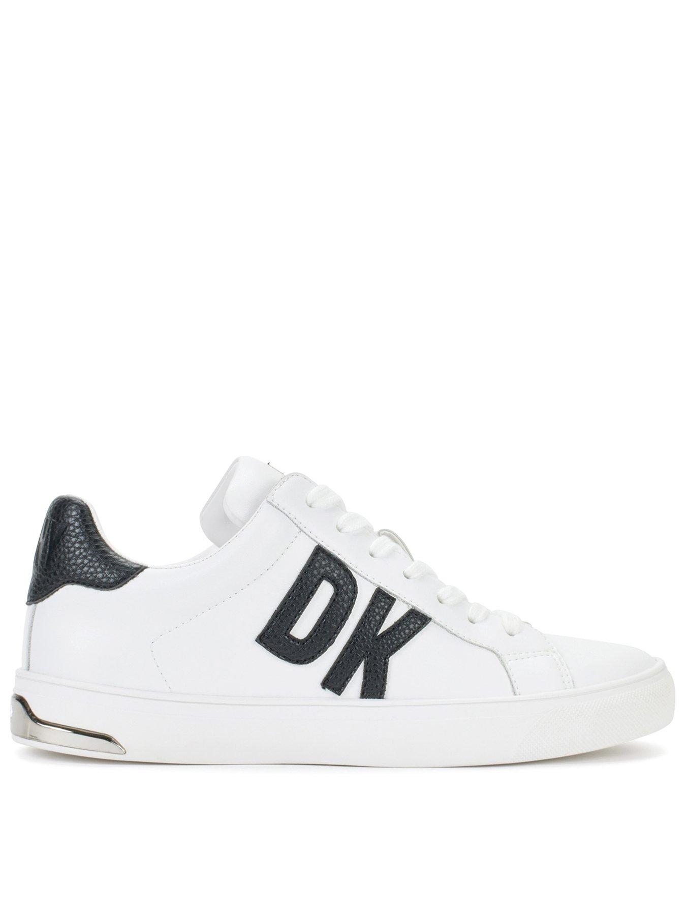 DKNY Abeni Lace Up Sneaker - White/Black