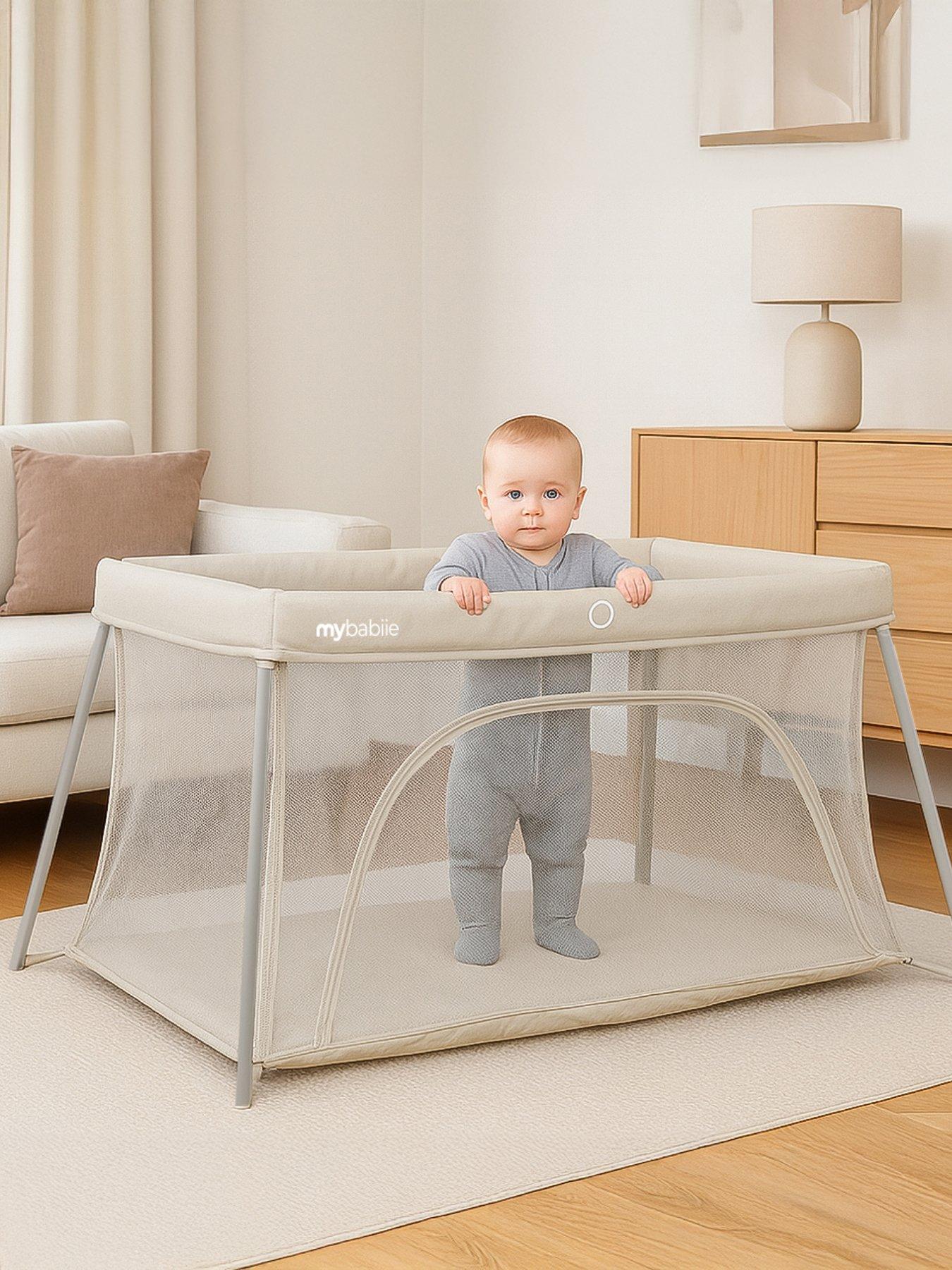 Rackhams Light/Ivory Mbtc2 Air- 2-In-1 Travel Cot - Image 2