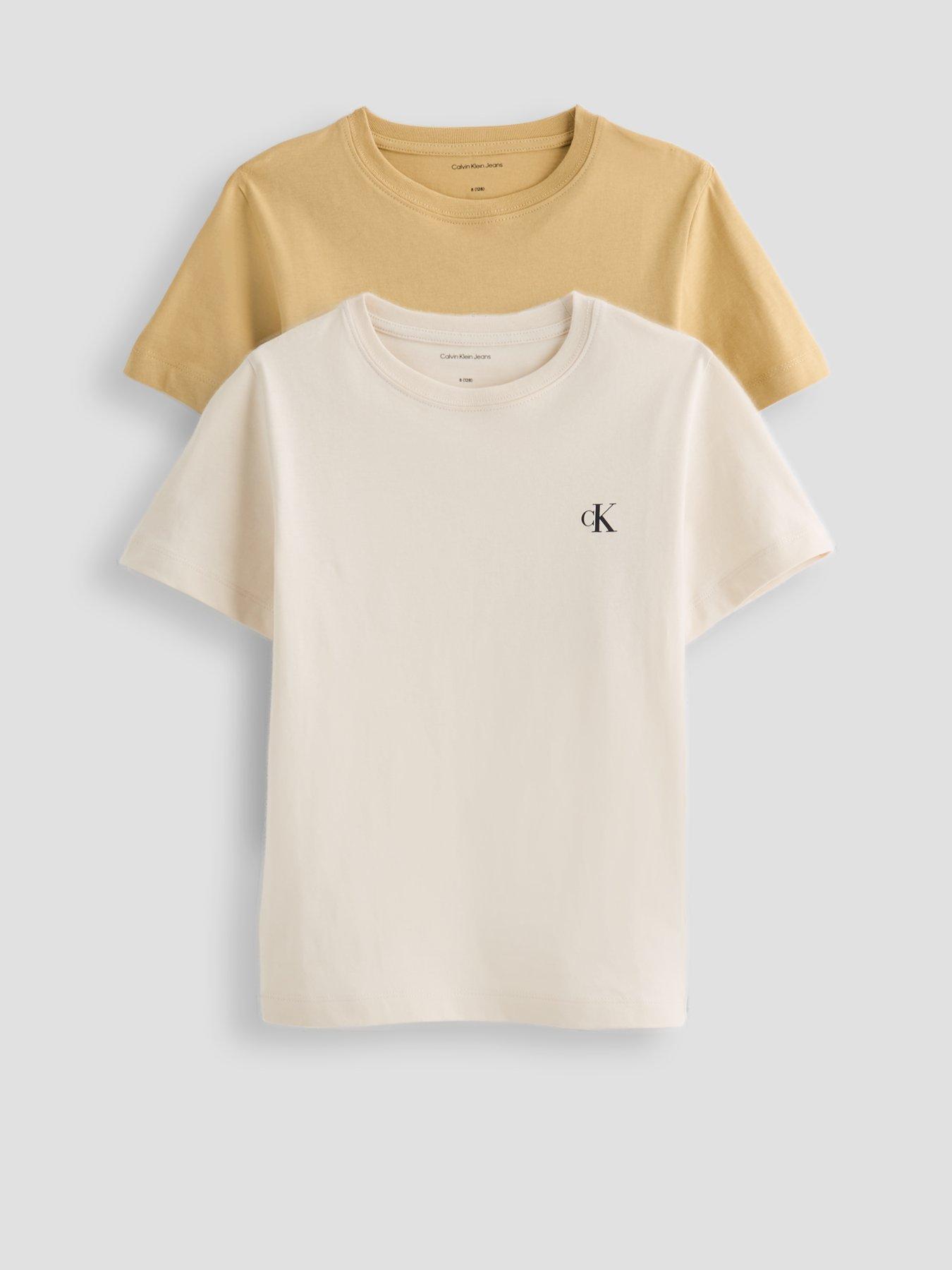 Calvin Klein Jeans Boys 2 Pack Monogram Short Sleeve T-Shirts - Multi