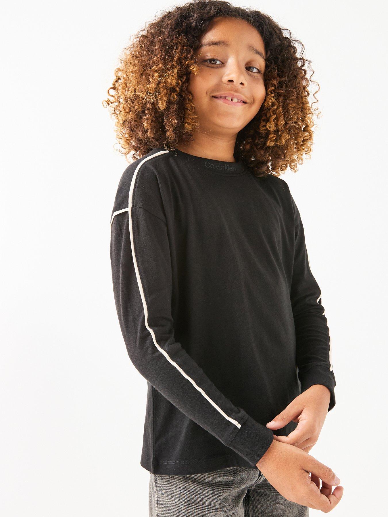 Calvin Klein Jeans Boys Long Sleeve T-Shirt - Black