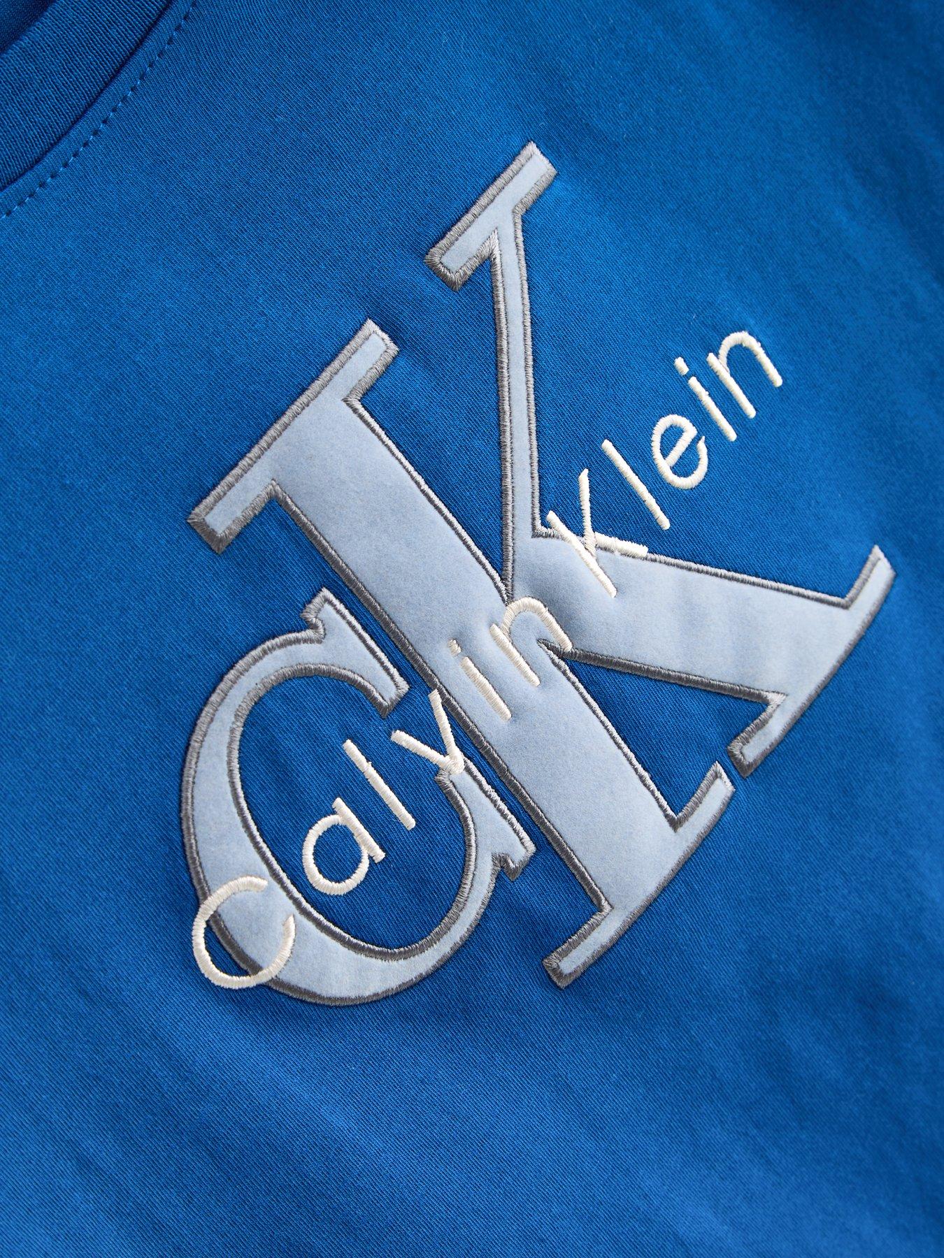 Image 3 of 4 of Calvin Klein Jeans Boys Monologo Short Sleeve T-Shirt - Blue