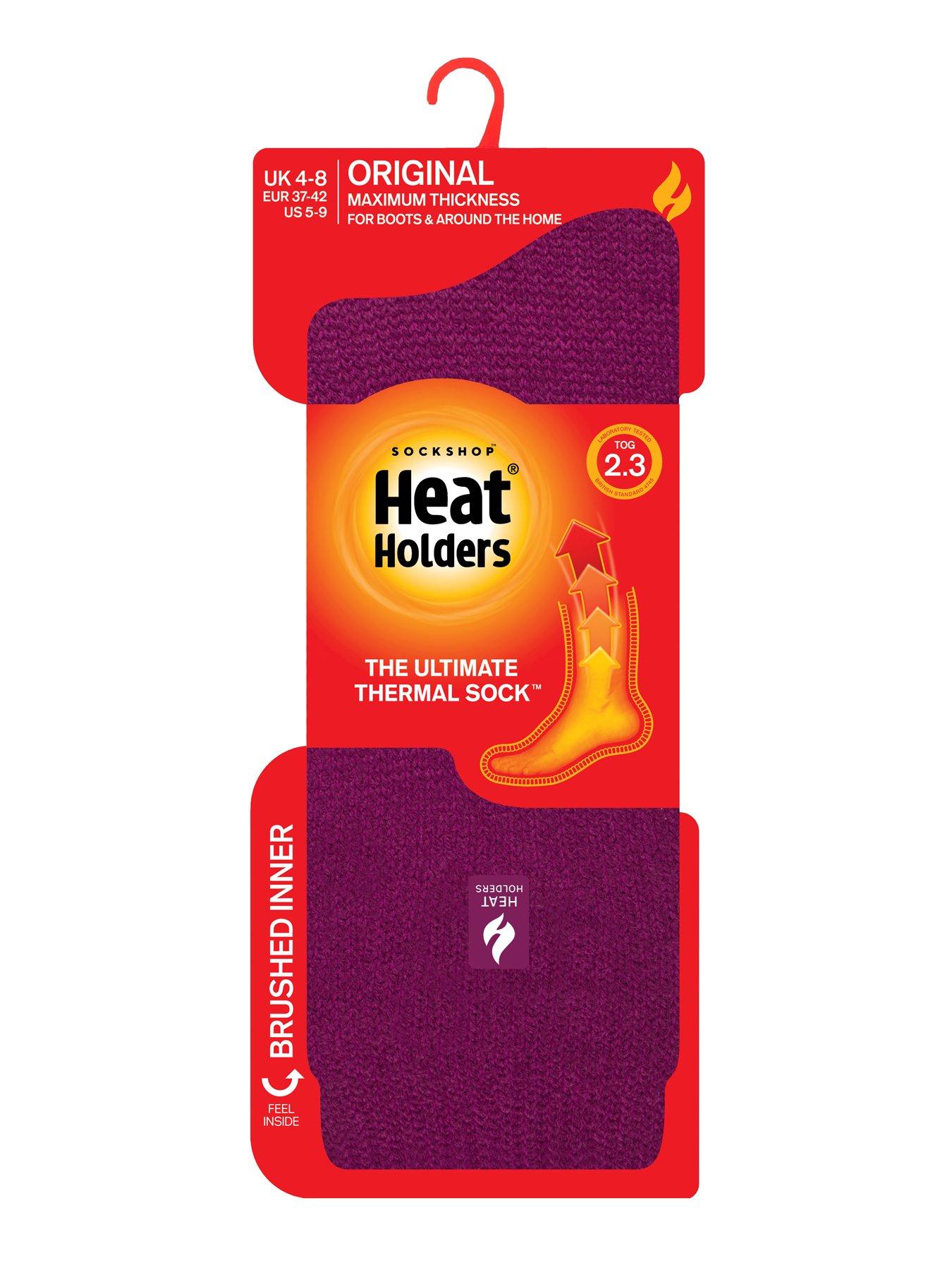 Image 2 of 2 of Heat Holders Camellia Thermal Crew Length Socks - Deep Fushcia Pink