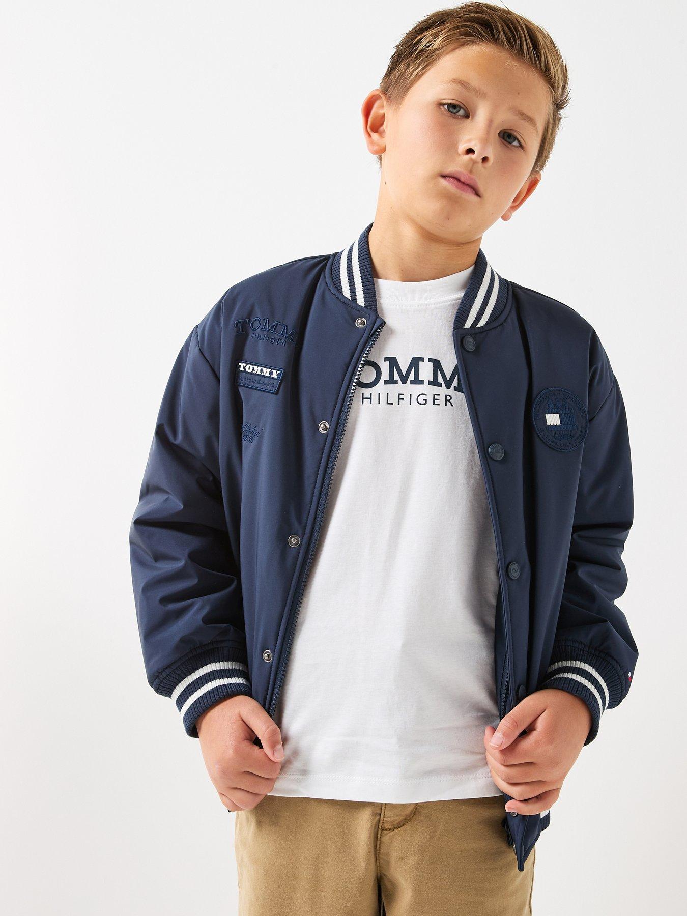 Tommy Hilfiger Boys Padded Graphic Bomber - Navy