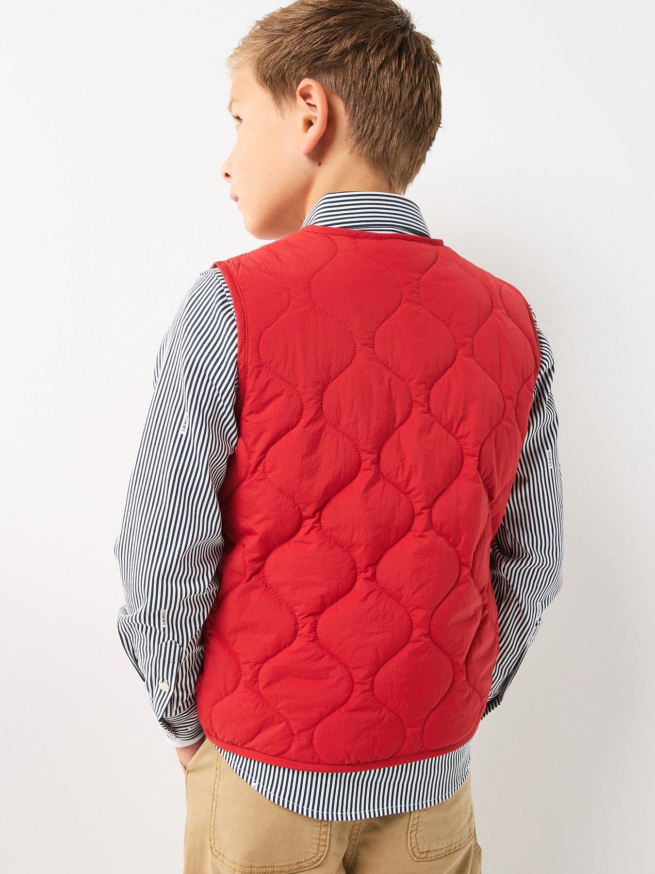 Image 2 of 6 of Tommy Hilfiger Boys Quilted Lightweight Gilet - Red