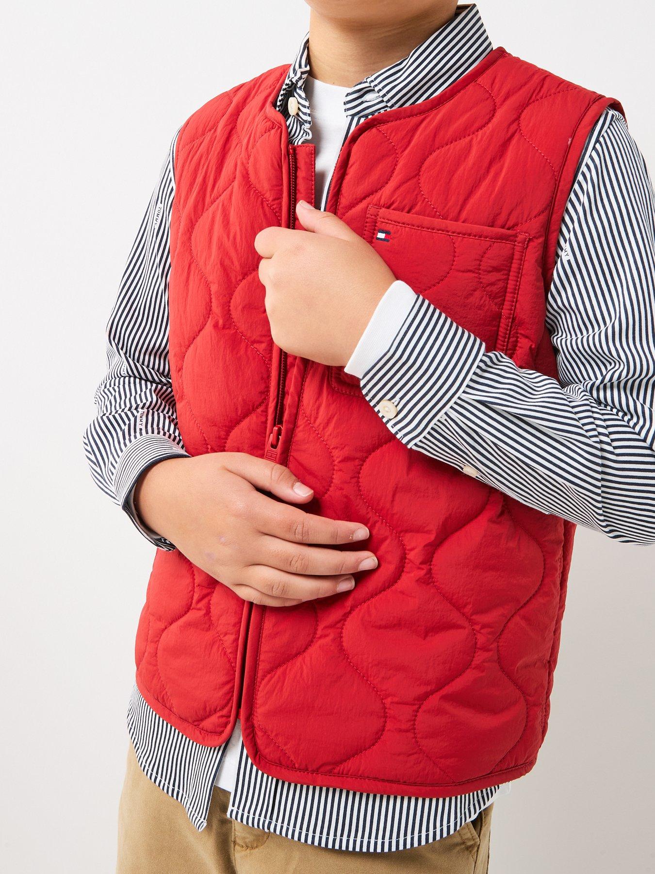 Image 4 of 6 of Tommy Hilfiger Boys Quilted Lightweight Gilet - Red