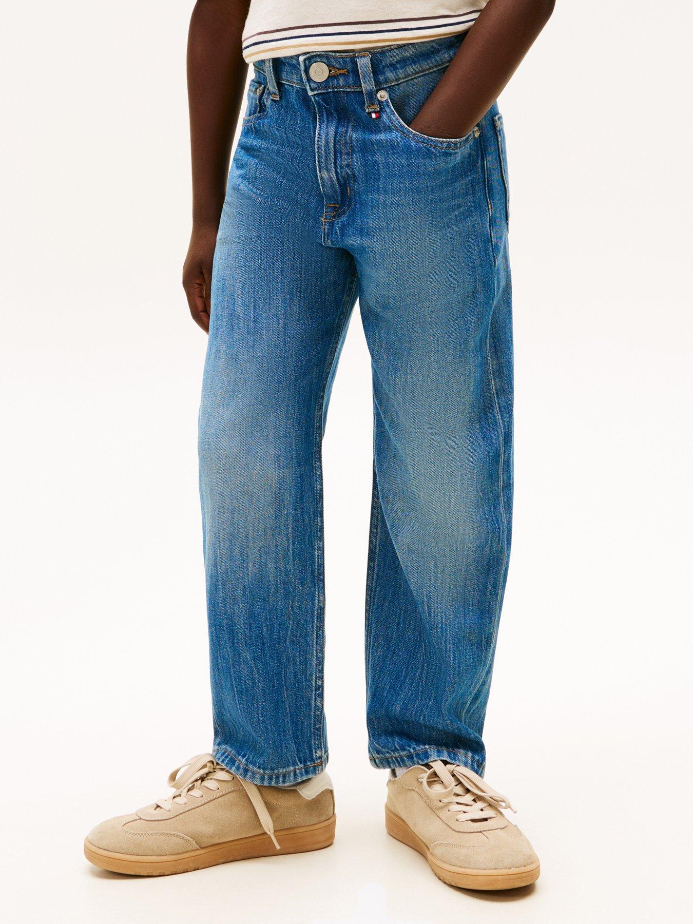 Tommy Hilfiger Boys Relaxed Washed Medium Jeans - Blue