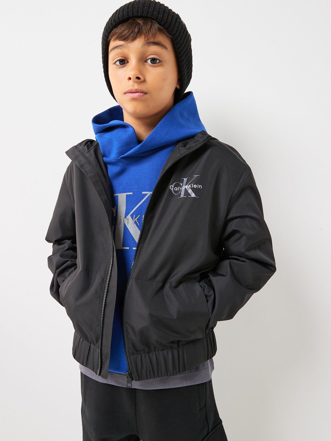 Calvin Klein Jeans Boys Monologo Essential Jacket - Black