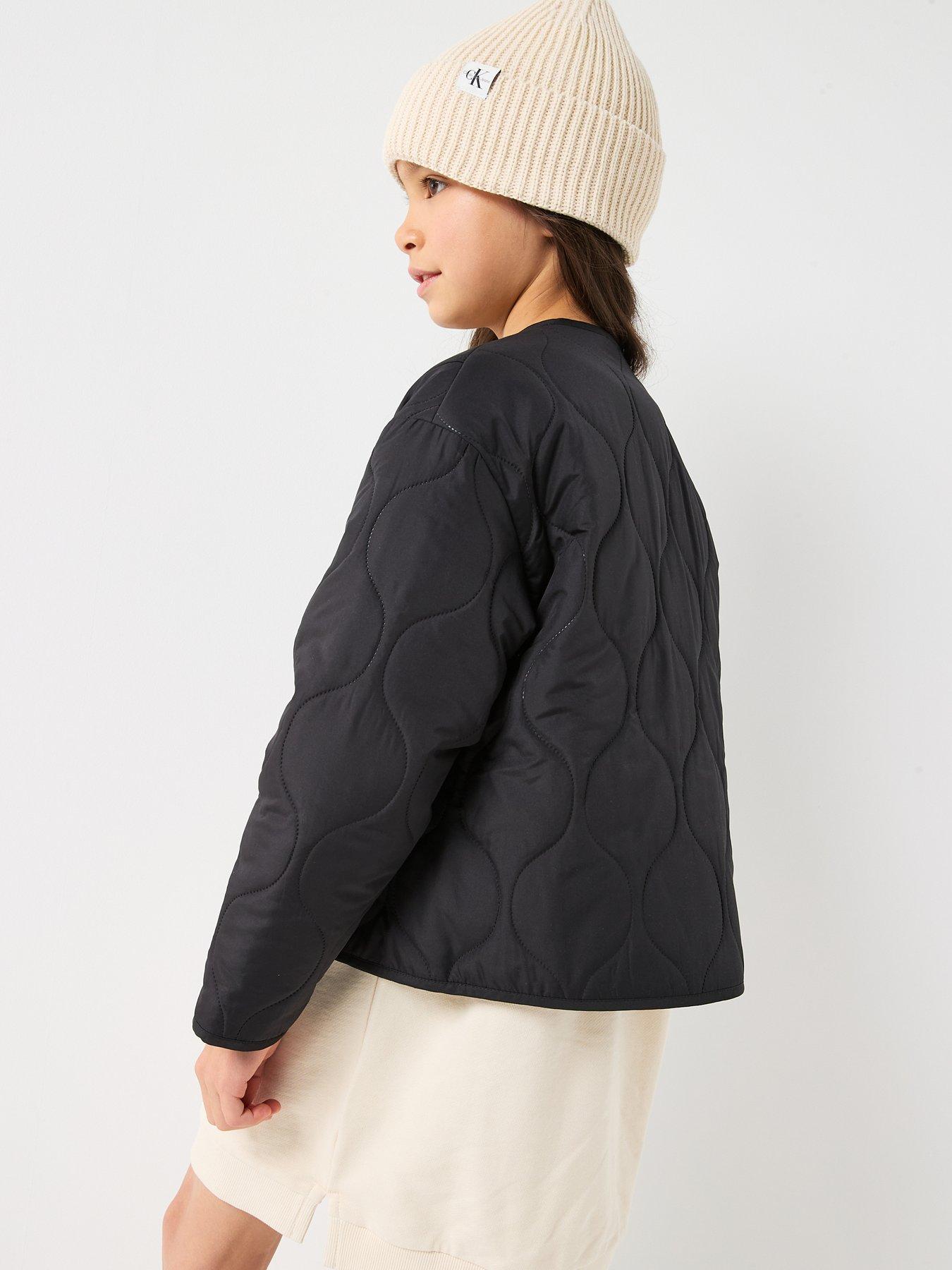 Image 2 of 5 of Calvin Klein Jeans Girls Quilted Jacket - Black