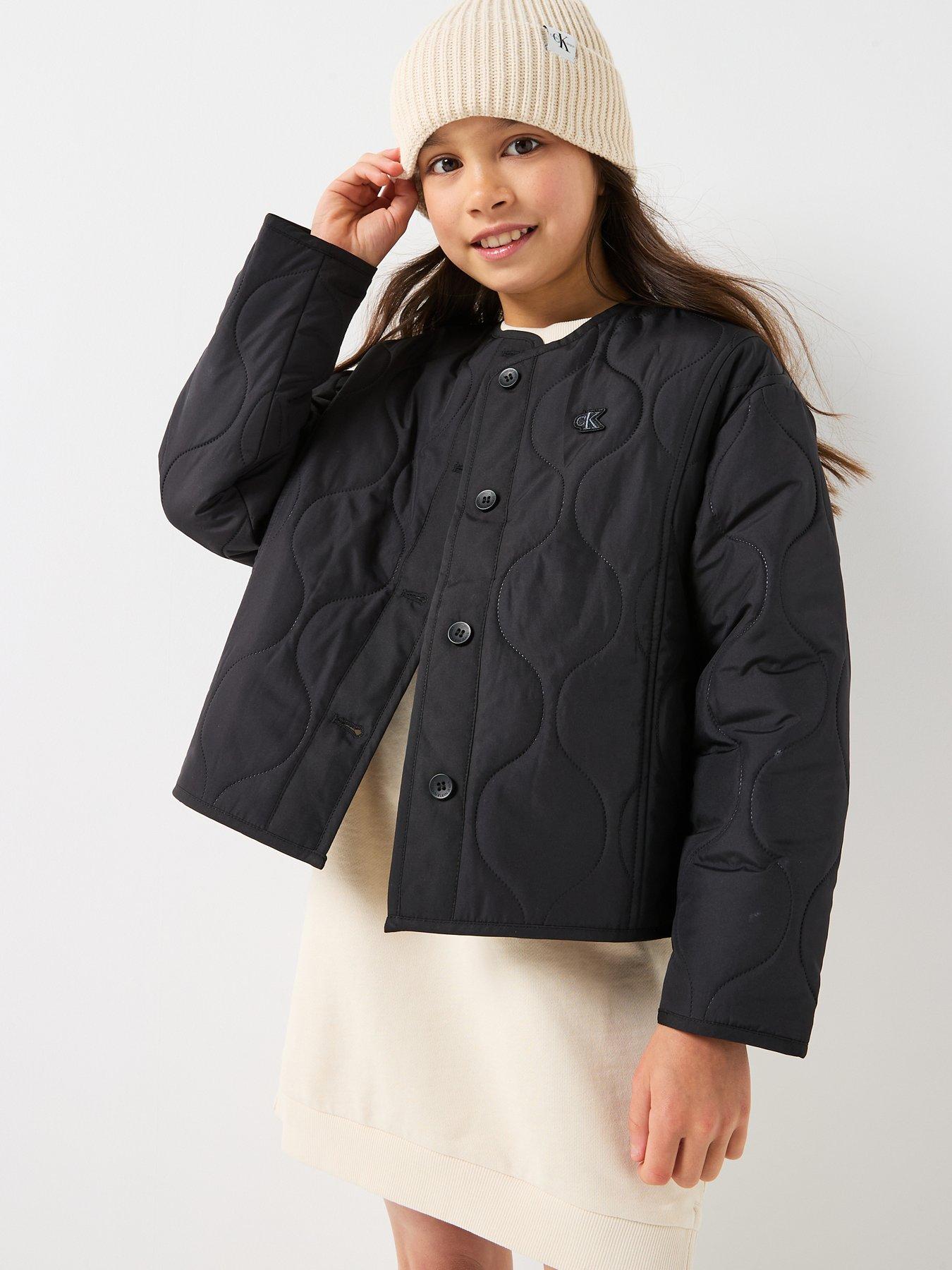 Image 5 of 5 of Calvin Klein Jeans Girls Quilted Jacket - Black