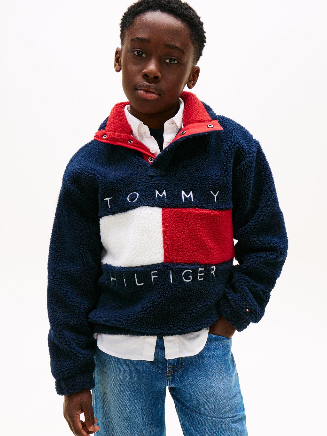 Tommy Hilfiger: Kids Heritage Flag Fleece Sweatshirt - Navy