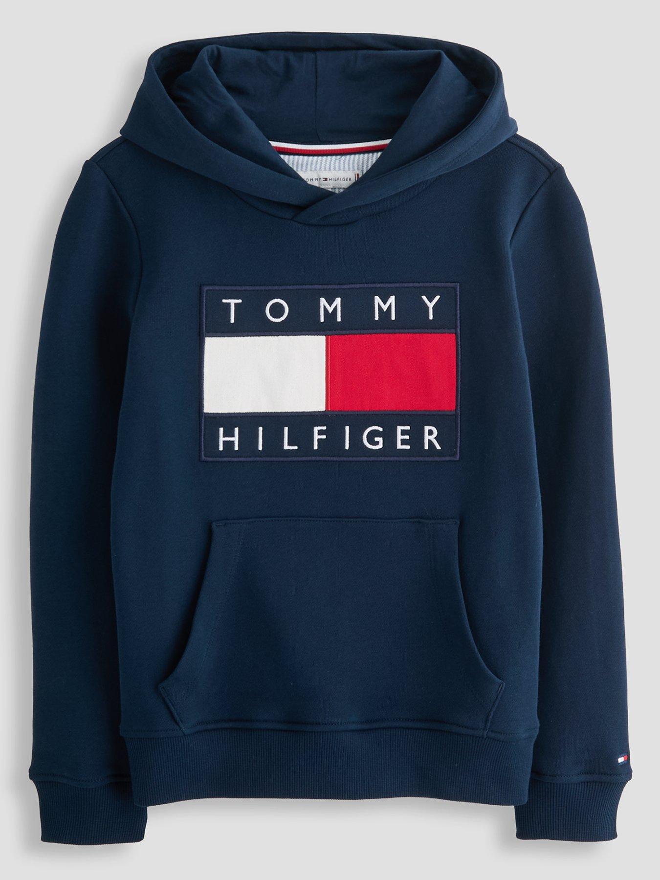 Tommy Hilfiger Kids Heritage Flag Hoodie - Navy