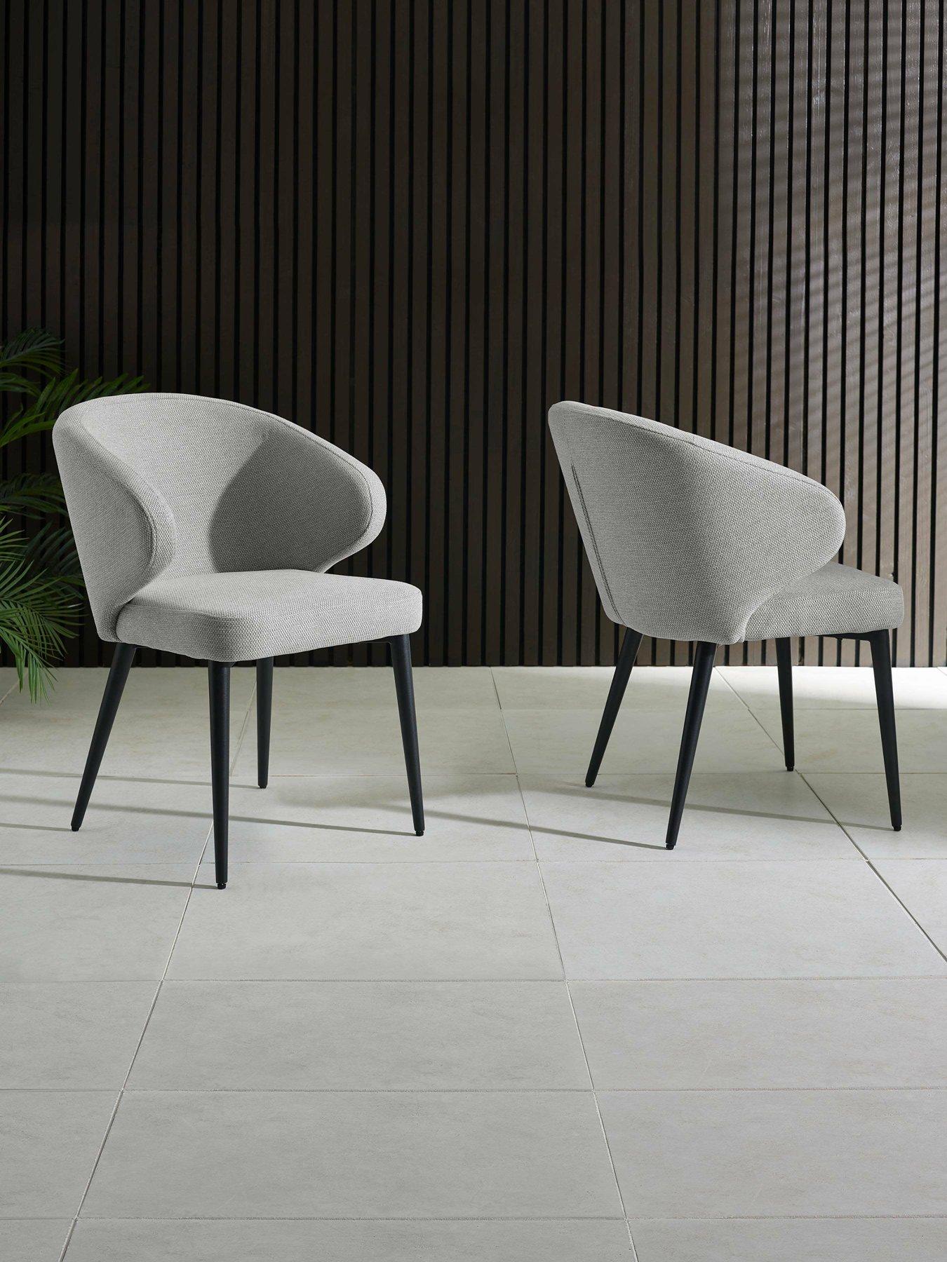 Julian Bowen Set Of 2 Marcus Dining Chair - Light Grey
