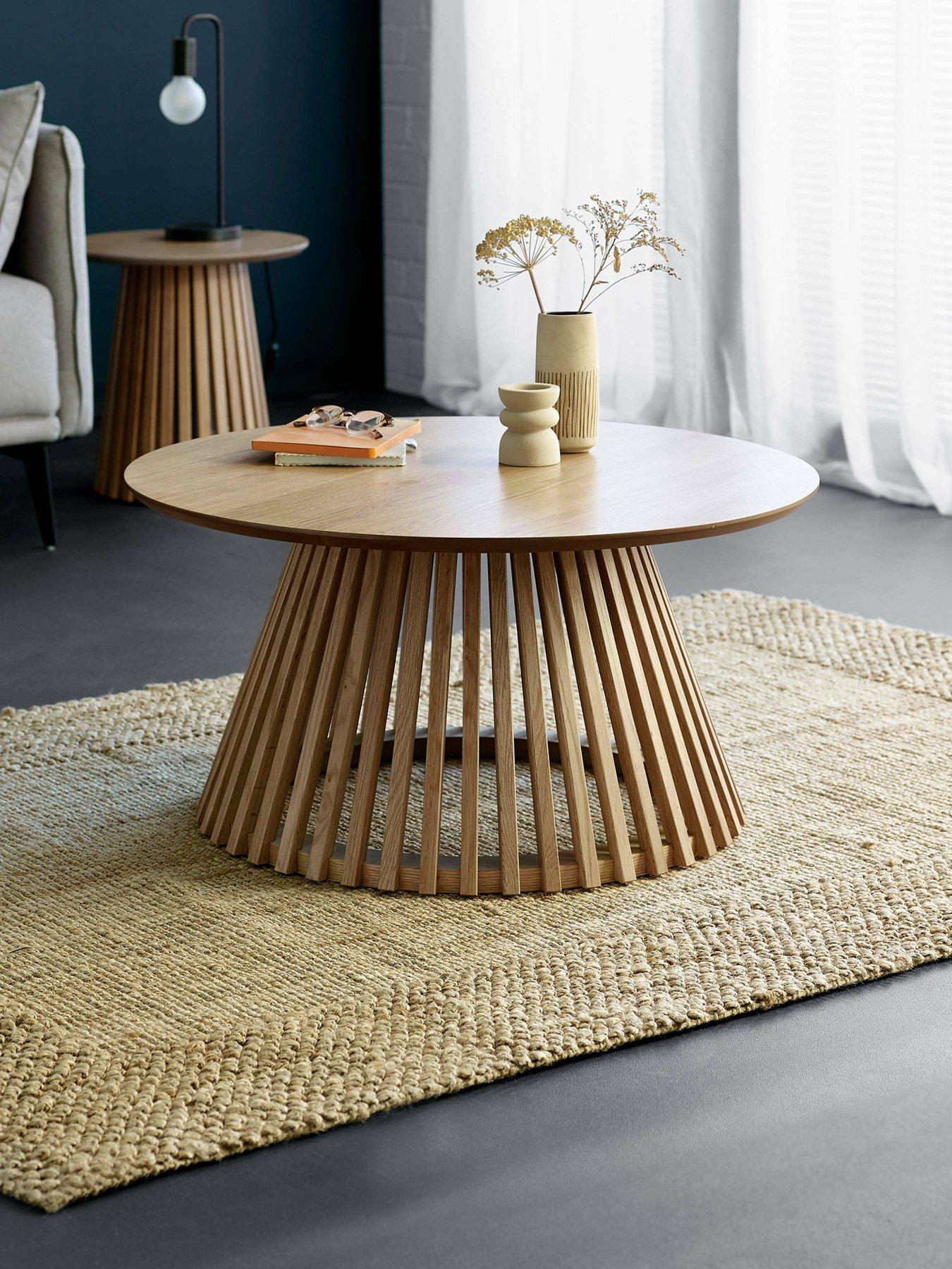 undefined Ollie Slatted Coffee Table - Natural Oak